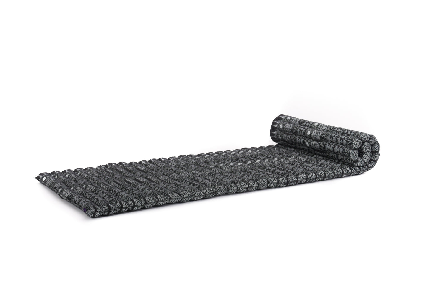 Kapok Roll-Up Mattress – Foldable Sleeping & Relax Mat with Cotton Cover for Home & Outdoor Use, Cbt4 - Black, M: 75x28