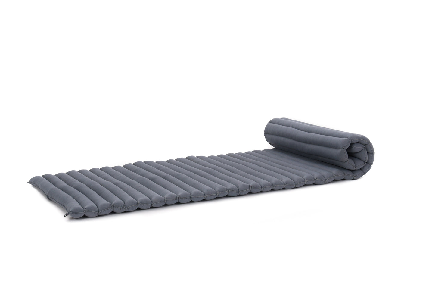 Kapok Roll-Up Mattress – Foldable Sleeping & Relax Mat with Cotton Cover for Home & Outdoor Use, Cl13 - Grey, M: 75x28
