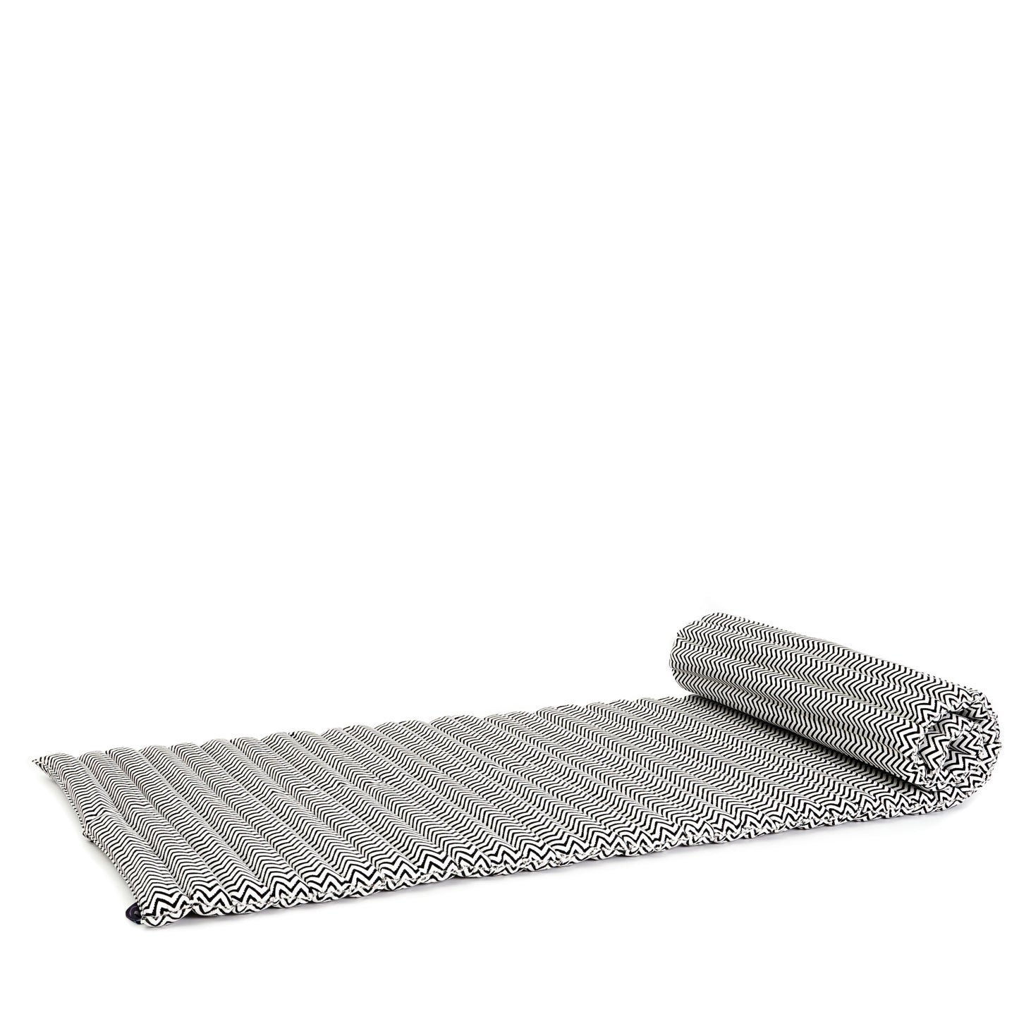 Kapok Roll-Up Mattress – Foldable Sleeping & Relax Mat with Cotton Cover for Home & Outdoor Use, Cbt5 - Black, M: 75x28