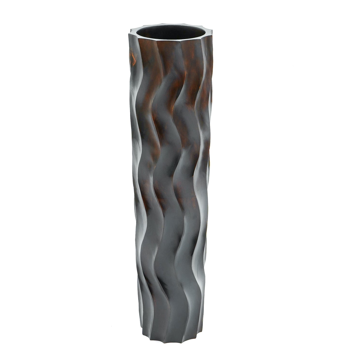 Large Mango Wood Floor Vase – Handcrafted Decorative Highlight from Thailand