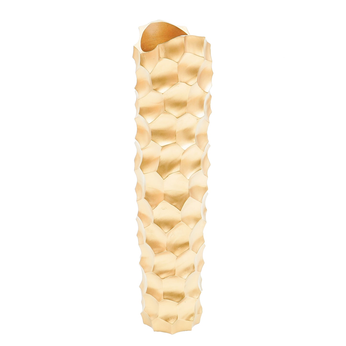 Large Mango Wood Floor Vase – Handcrafted Decorative Highlight from Thailand