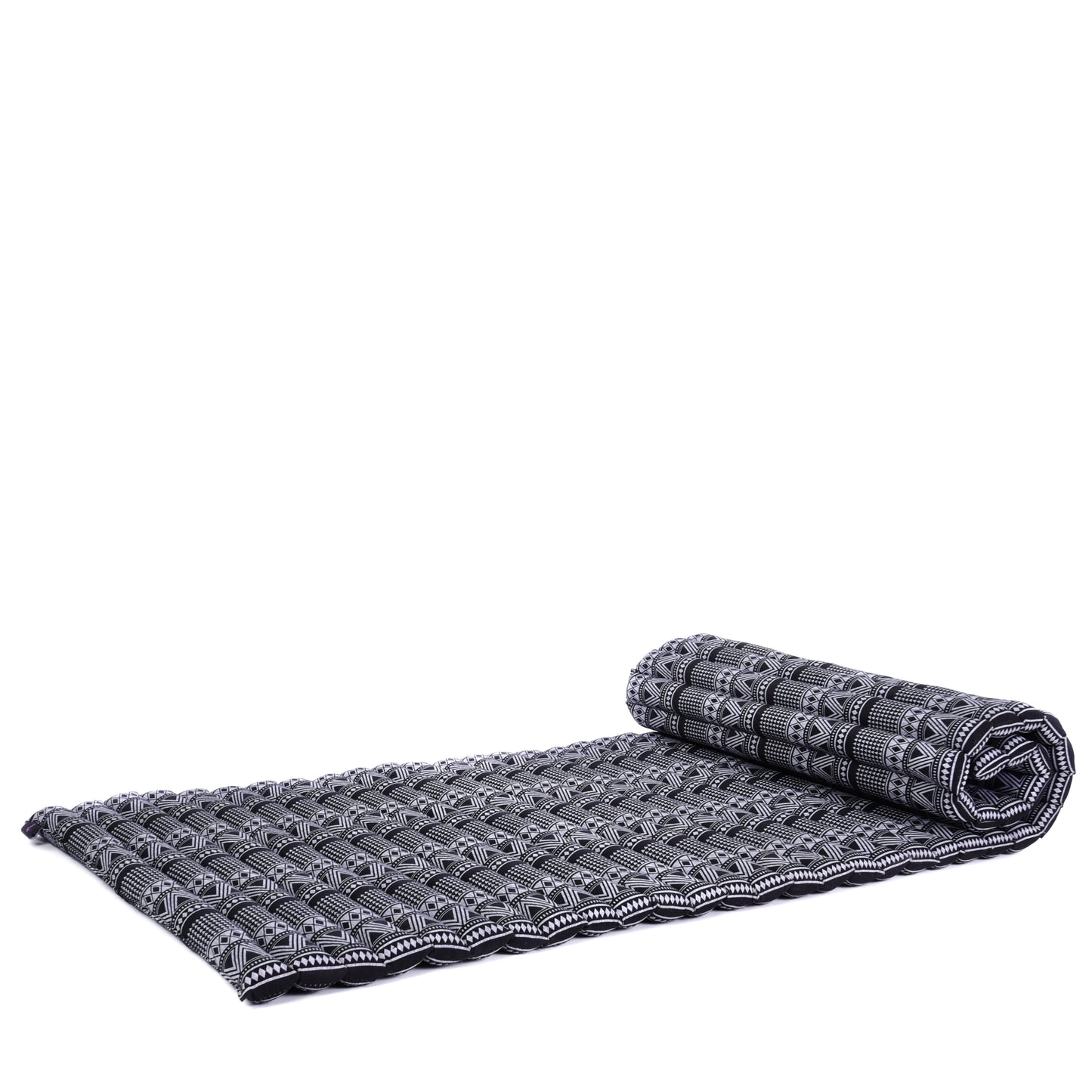 Kapok Roll-Up Mattress – Foldable Sleeping & Relax Mat with Cotton Cover for Home & Outdoor Use, Cbt3 - Black, M: 75x28