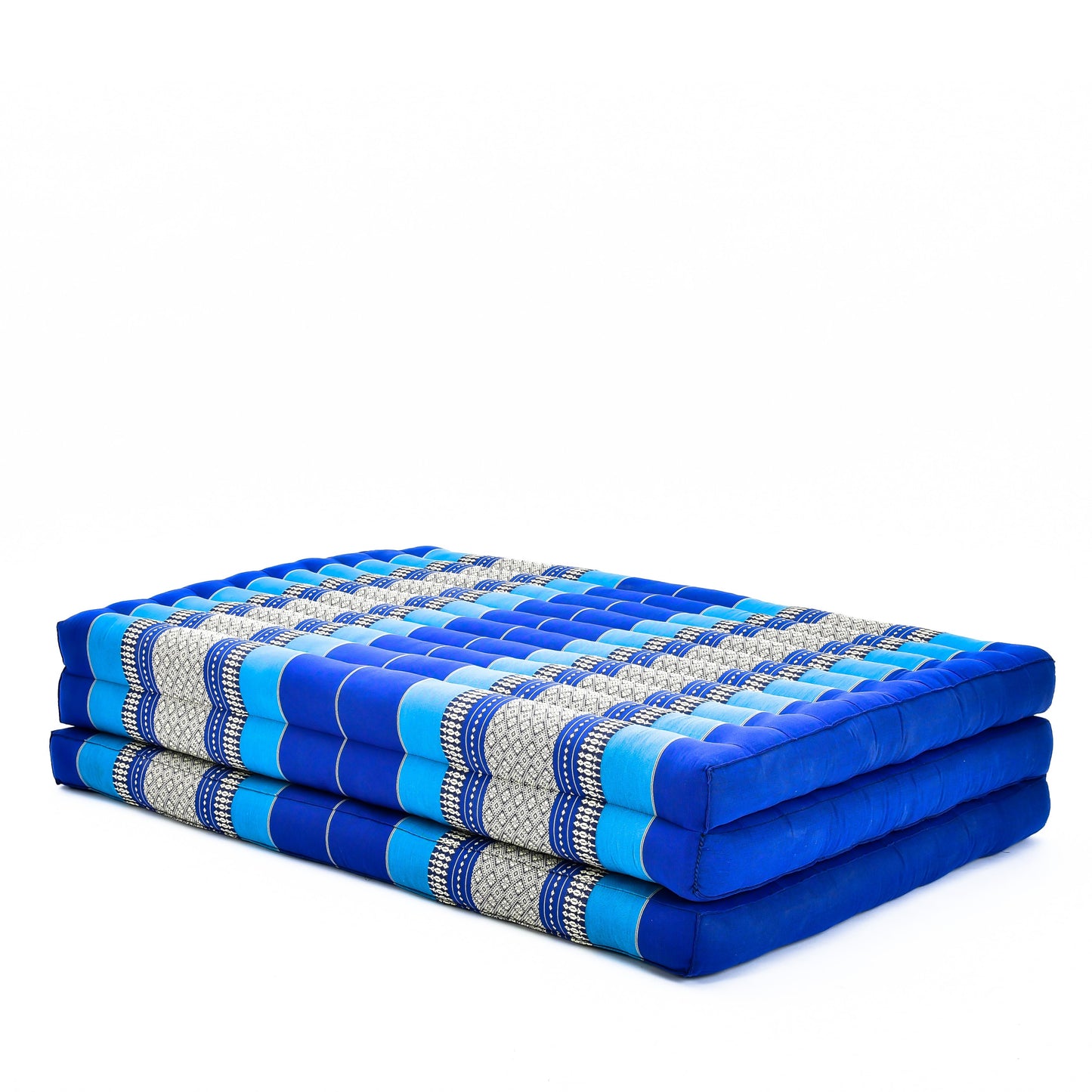 Kapok Folding Mattress – Thick Cotton Padded Guest Bed for Home, Sleeping & Mindfulness Corner, Sf28 - Blue, L: 79x39