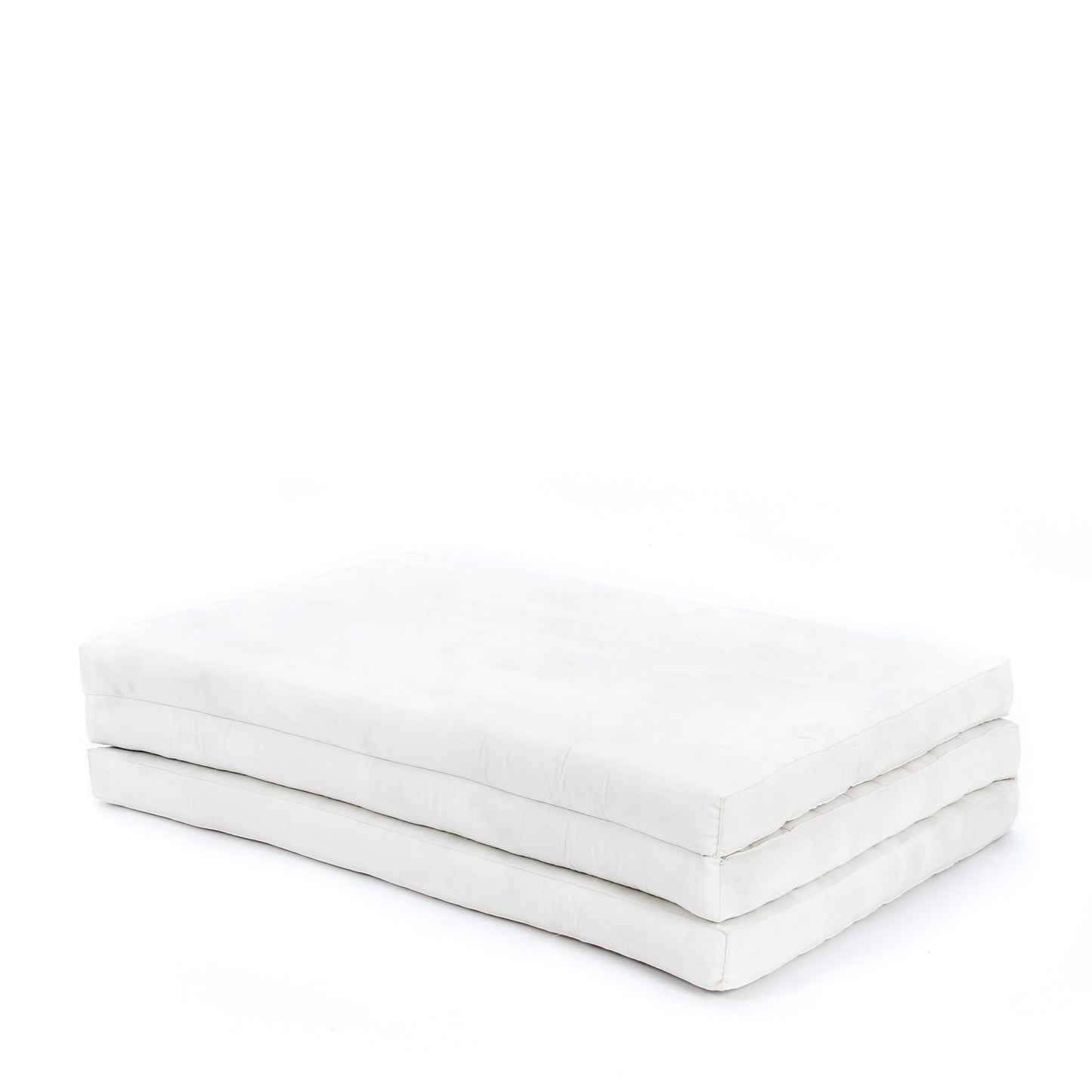 Kapok Folding Mattress – Thick Cotton Padded Guest Bed for Home, Sleeping & Mindfulness Corner, Cl01 - Ecru, L: 79x39