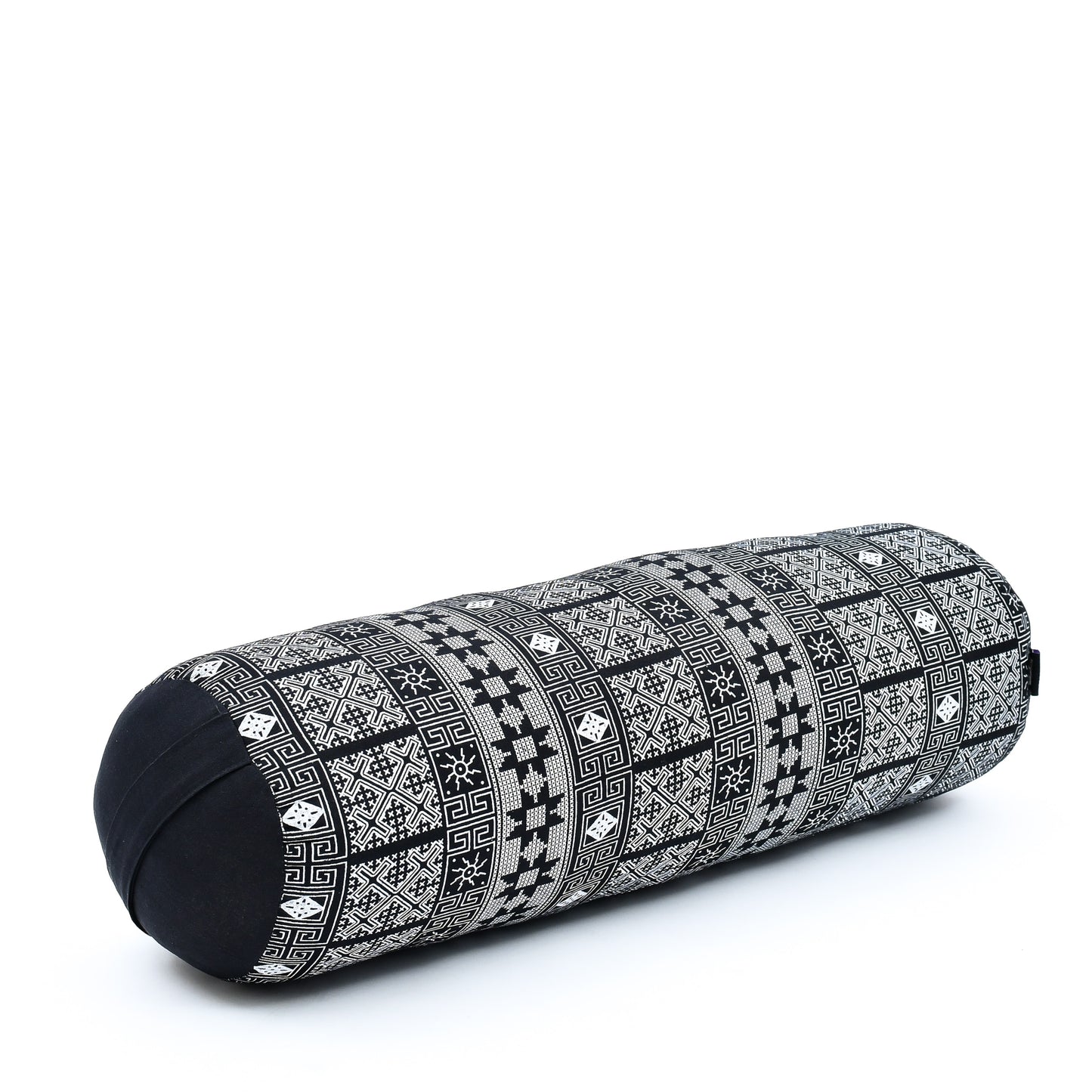 Large Yoga Bolster – Kapok-Filled Meditation Cushion with Cotton Cover, Cbt4 - Black