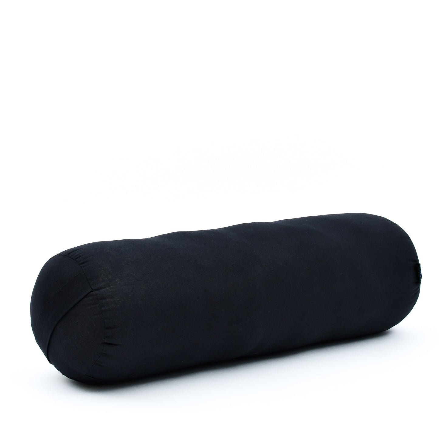 Large Yoga Bolster – Kapok-Filled Meditation Cushion with Cotton Cover, Cl02 - Black