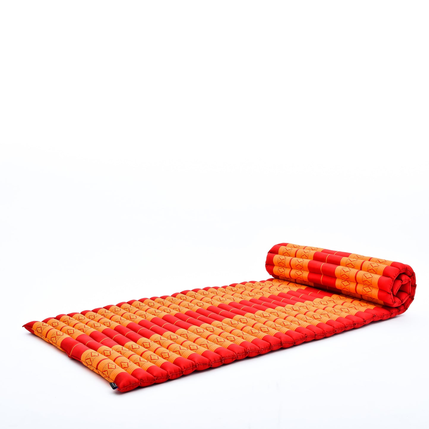 Kapok Roll-Up Mattress – Foldable Sleeping & Relax Mat with Cotton Cover for Home & Outdoor Use, Sf02 - Orange, M: 75x28