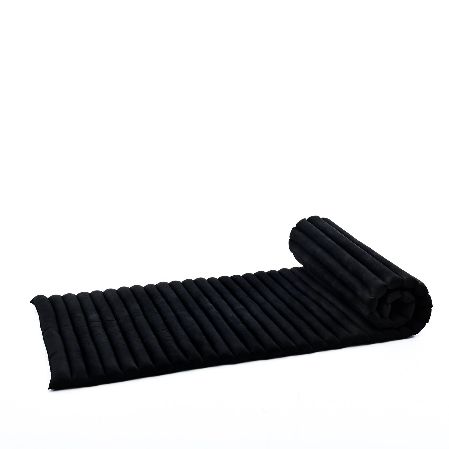 Kapok Roll-Up Mattress – Foldable Sleeping & Relax Mat with Cotton Cover for Home & Outdoor Use, Cl02 - Black, M: 75x28