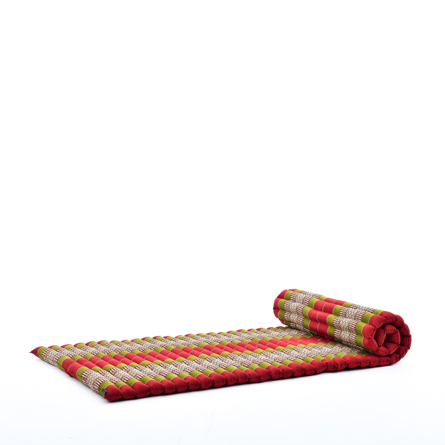 Kapok Roll-Up Mattress – Foldable Sleeping & Relax Mat with Cotton Cover for Home & Outdoor Use, Sf11 - Red, Green, M: 75x28
