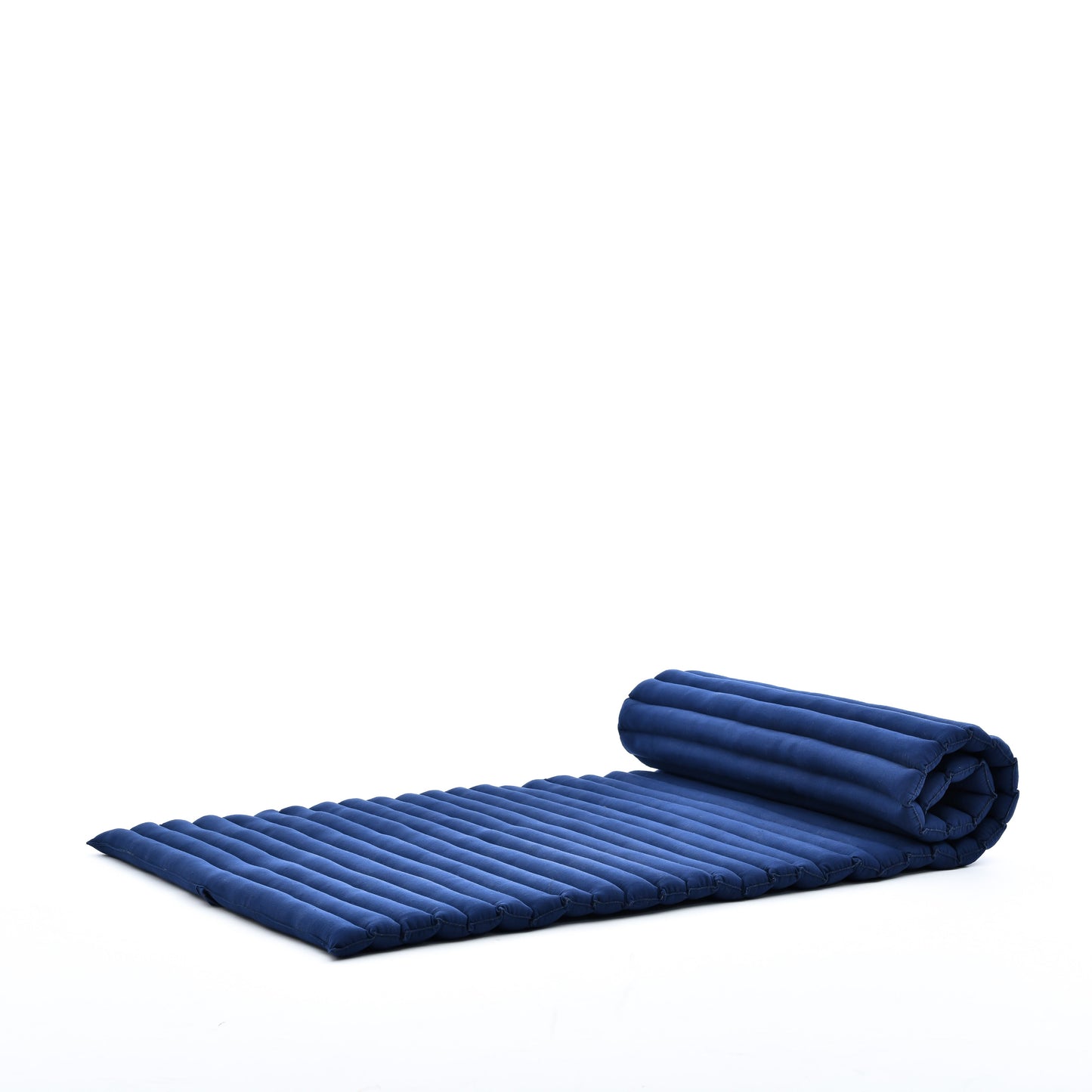 Kapok Roll-Up Mattress – Foldable Sleeping & Relax Mat with Cotton Cover for Home & Outdoor Use, Cl44 - blue, M: 75x28