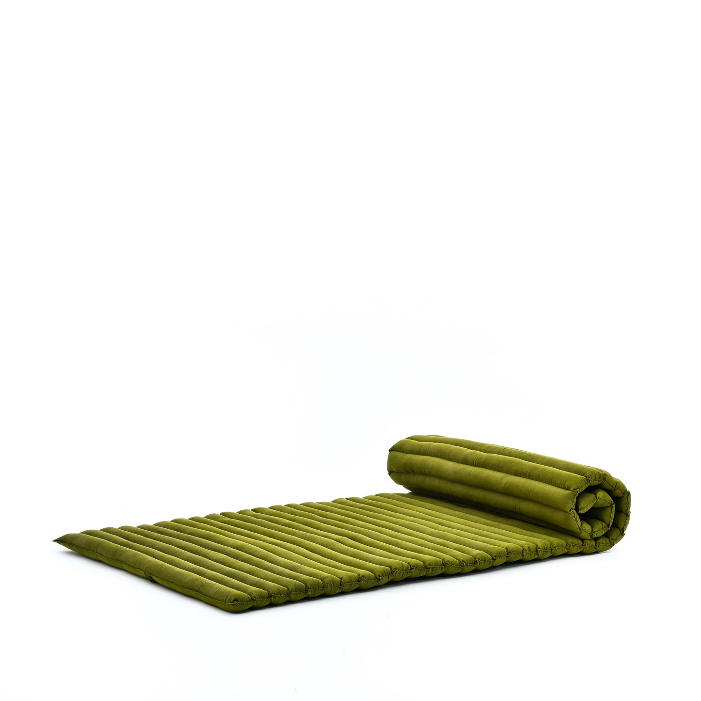 Kapok Roll-Up Mattress – Foldable Sleeping & Relax Mat with Cotton Cover for Home & Outdoor Use, Cl23 - Green, M: 75x28