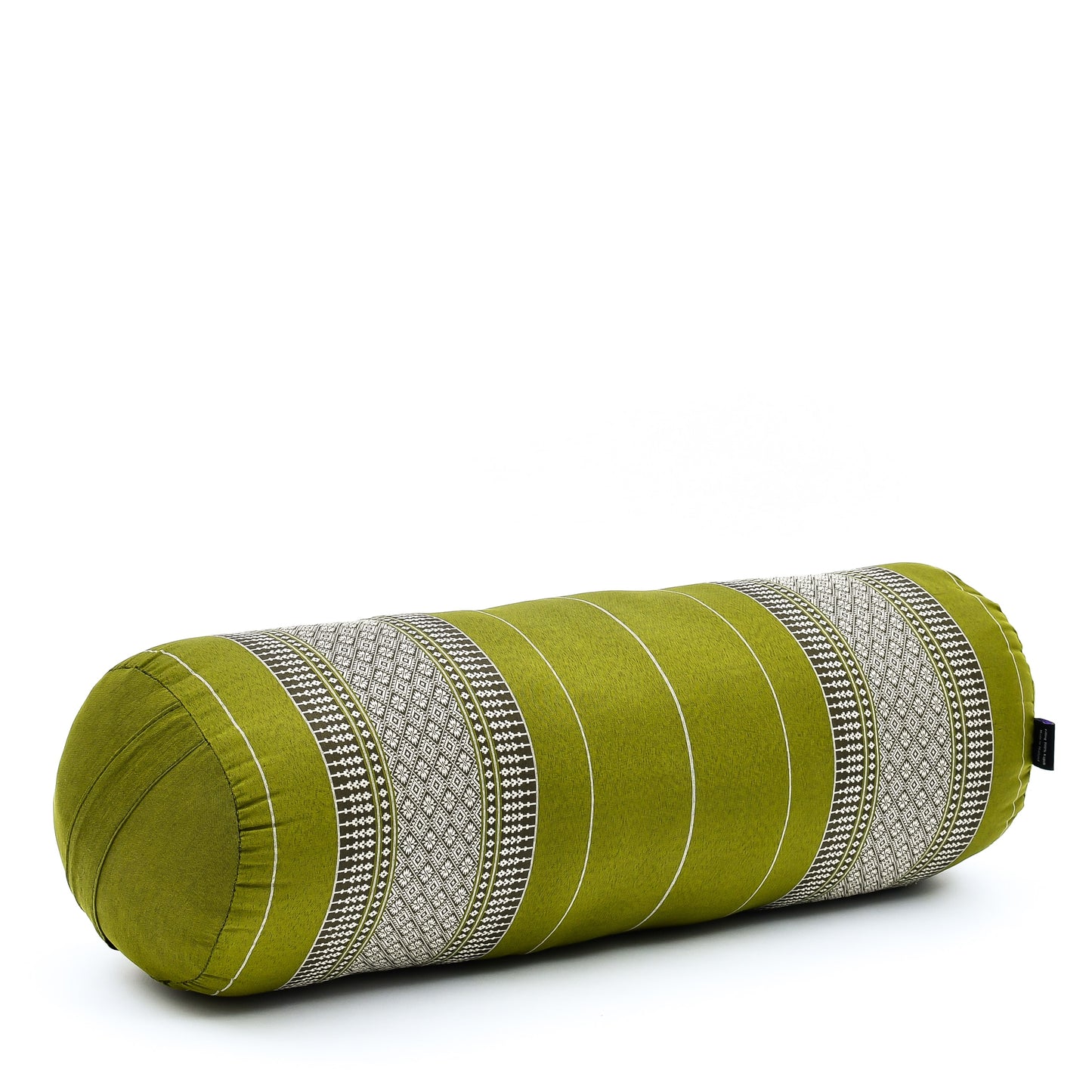 Large Yoga Bolster – Kapok-Filled Meditation Cushion with Cotton Cover, Sf17 - Green