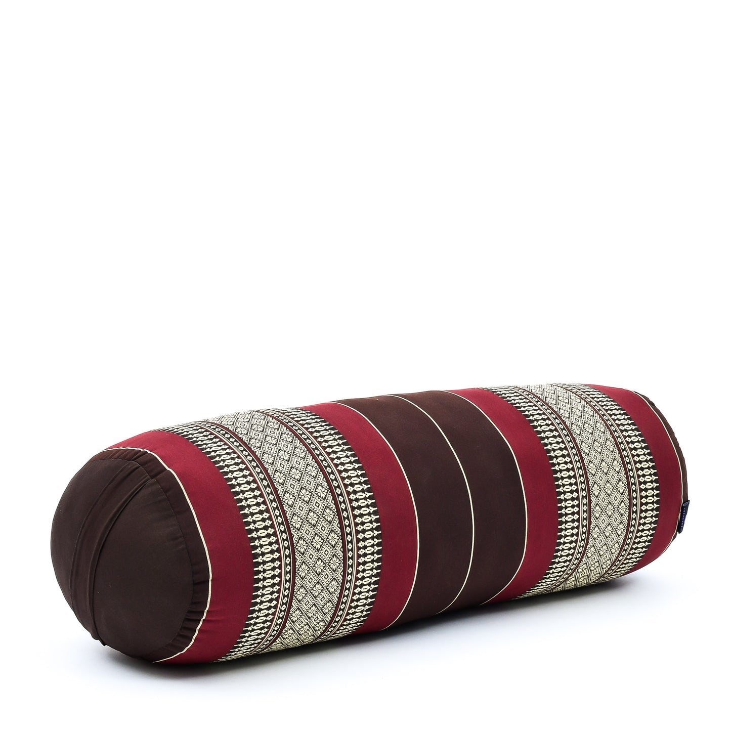 Large Yoga Bolster – Kapok-Filled Meditation Cushion with Cotton Cover, Sf19 - Red, Brown
