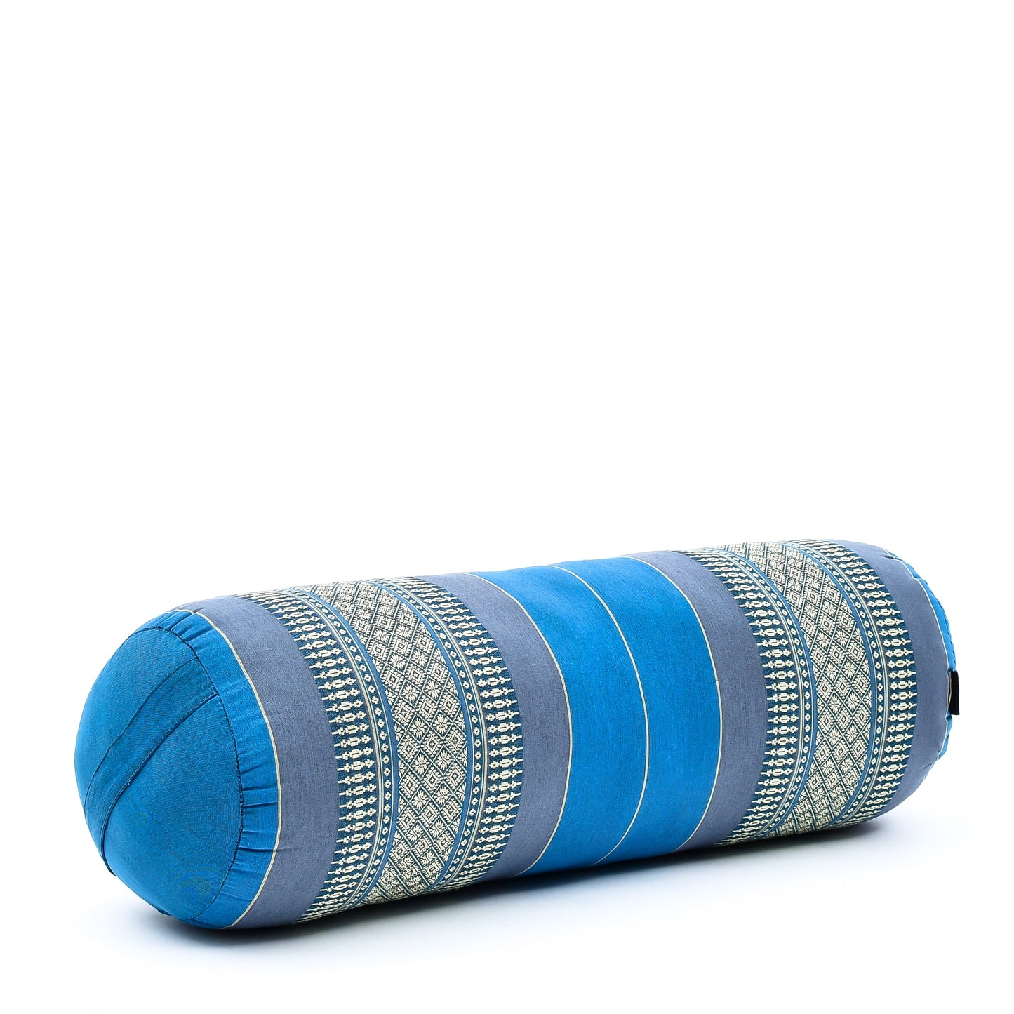 Large Yoga Bolster – Kapok-Filled Meditation Cushion with Cotton Cover, Sf22 - Blue