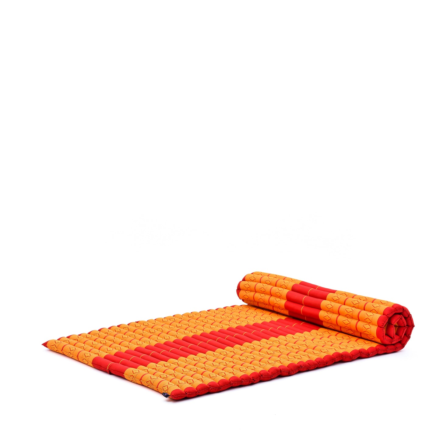 Kapok Roll-Up Mattress – Foldable Sleeping & Relax Mat with Cotton Cover for Home & Outdoor Use, Sf02 - Orange, L: 75x39