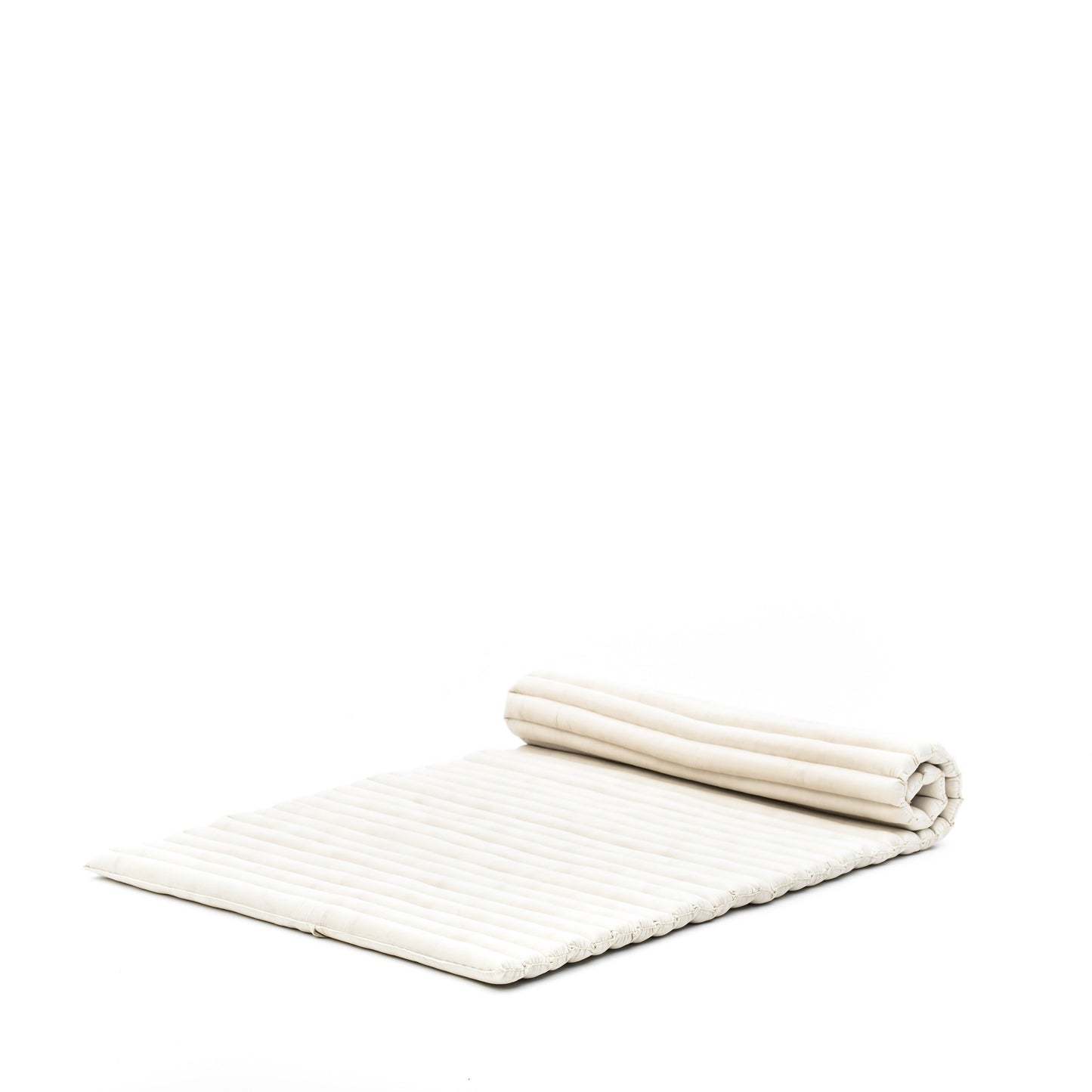 Kapok Roll-Up Mattress – Foldable Sleeping & Relax Mat with Cotton Cover for Home & Outdoor Use, Cl01 - Ecru, L: 75x39