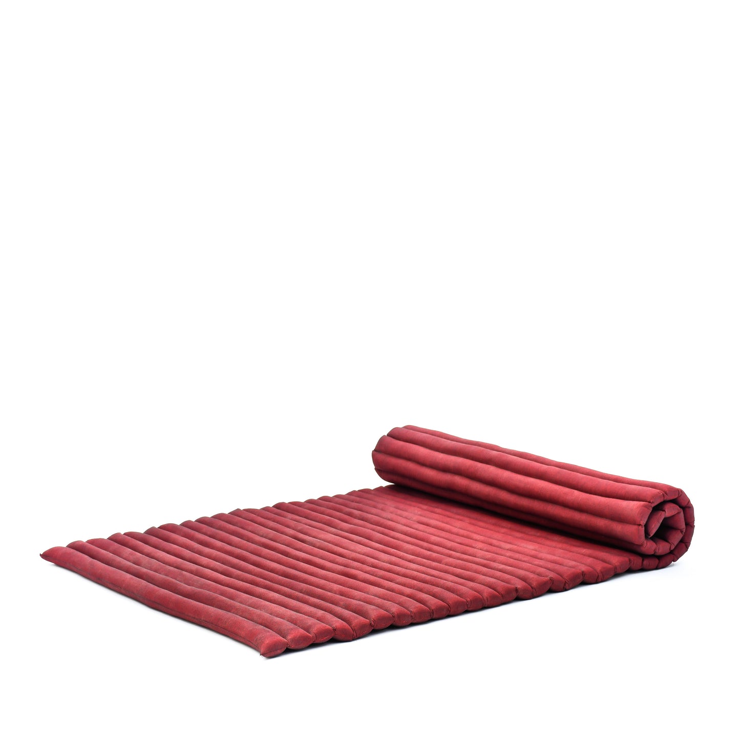 Kapok Roll-Up Mattress – Foldable Sleeping & Relax Mat with Cotton Cover for Home & Outdoor Use, Cl24 - Red, L: 75x39