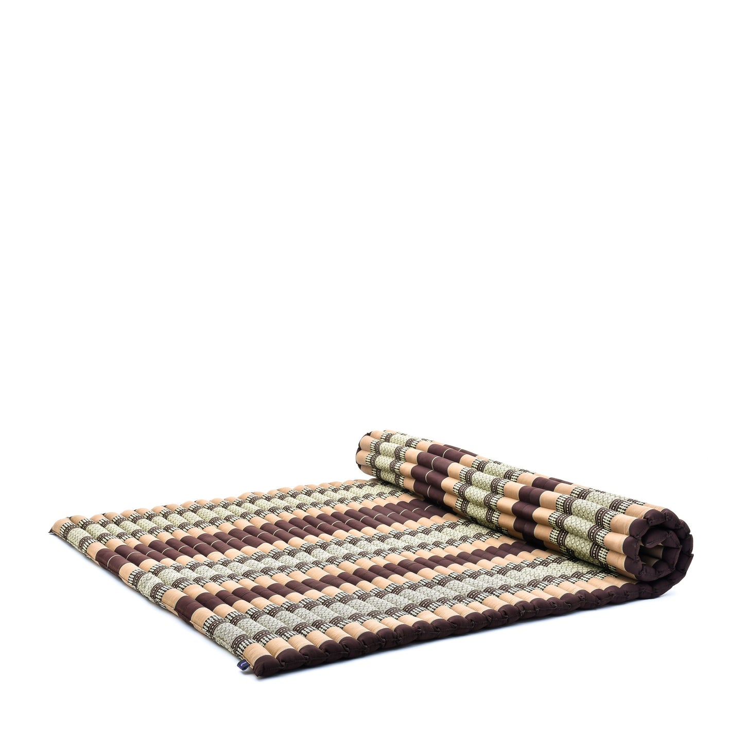 Kapok Roll-Up Mattress – Foldable Sleeping & Relax Mat with Cotton Cover for Home & Outdoor Use, Sf10 - Brown, XL: 75x57