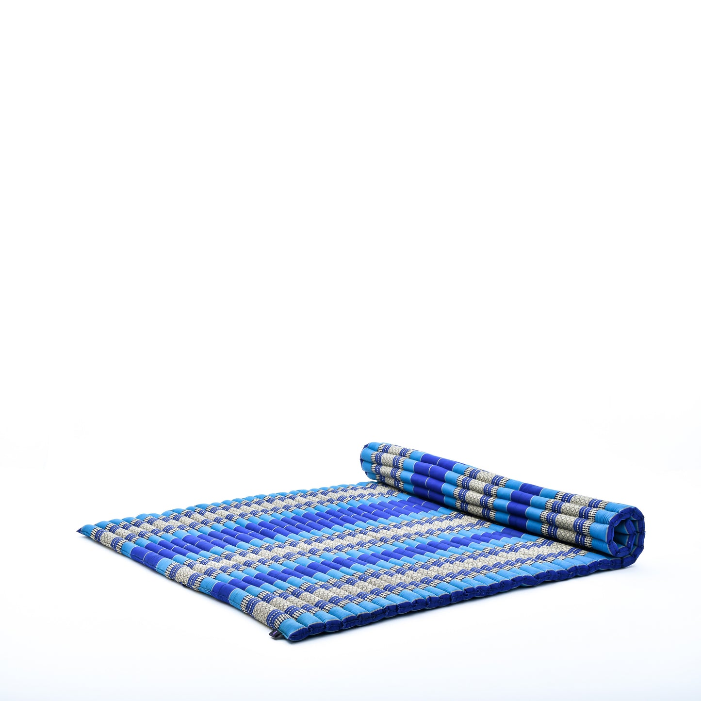 Kapok Roll-Up Mattress – Foldable Sleeping & Relax Mat with Cotton Cover for Home & Outdoor Use, Sf28 - Blue, XL: 75x57