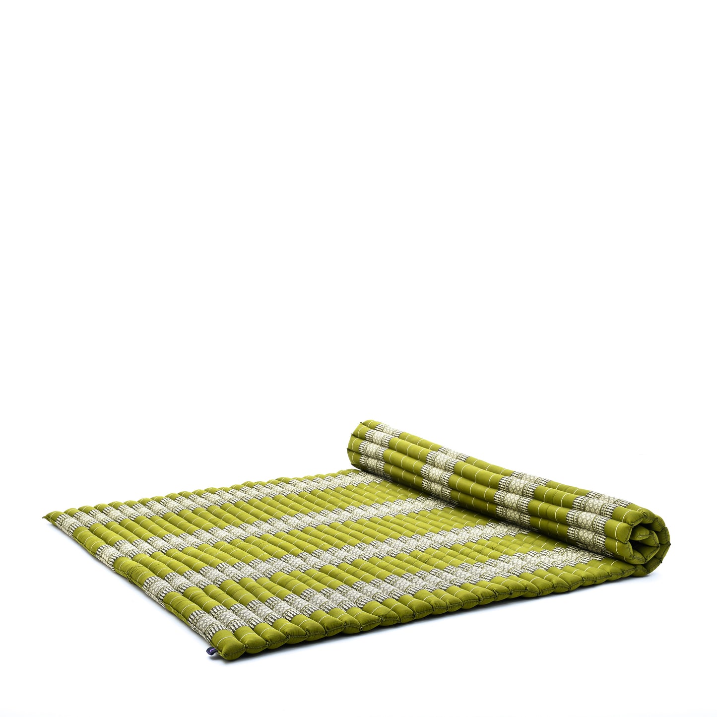 Kapok Roll-Up Mattress – Foldable Sleeping & Relax Mat with Cotton Cover for Home & Outdoor Use, Sf17 - Green, XL: 75x57