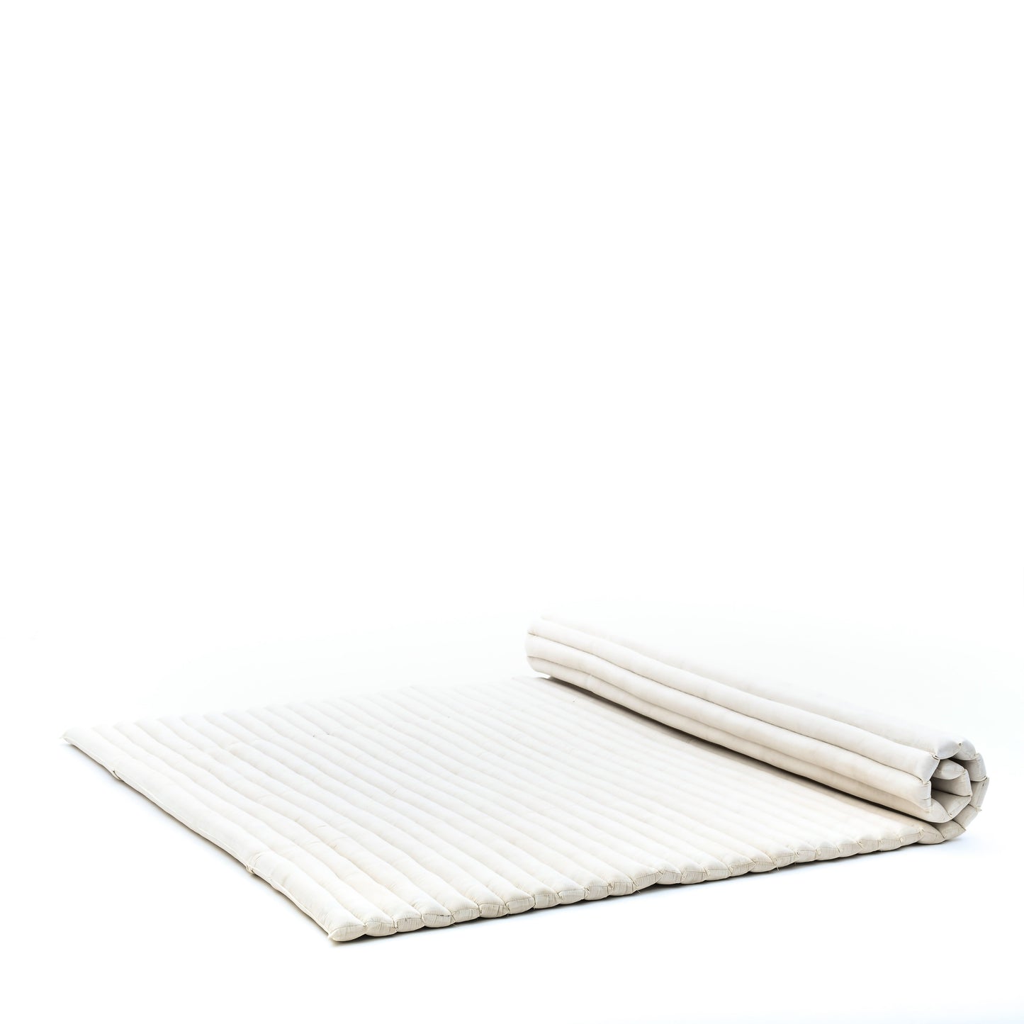 Kapok Roll-Up Mattress – Foldable Sleeping & Relax Mat with Cotton Cover for Home & Outdoor Use, Cl01 - Ecru, XL: 75x57