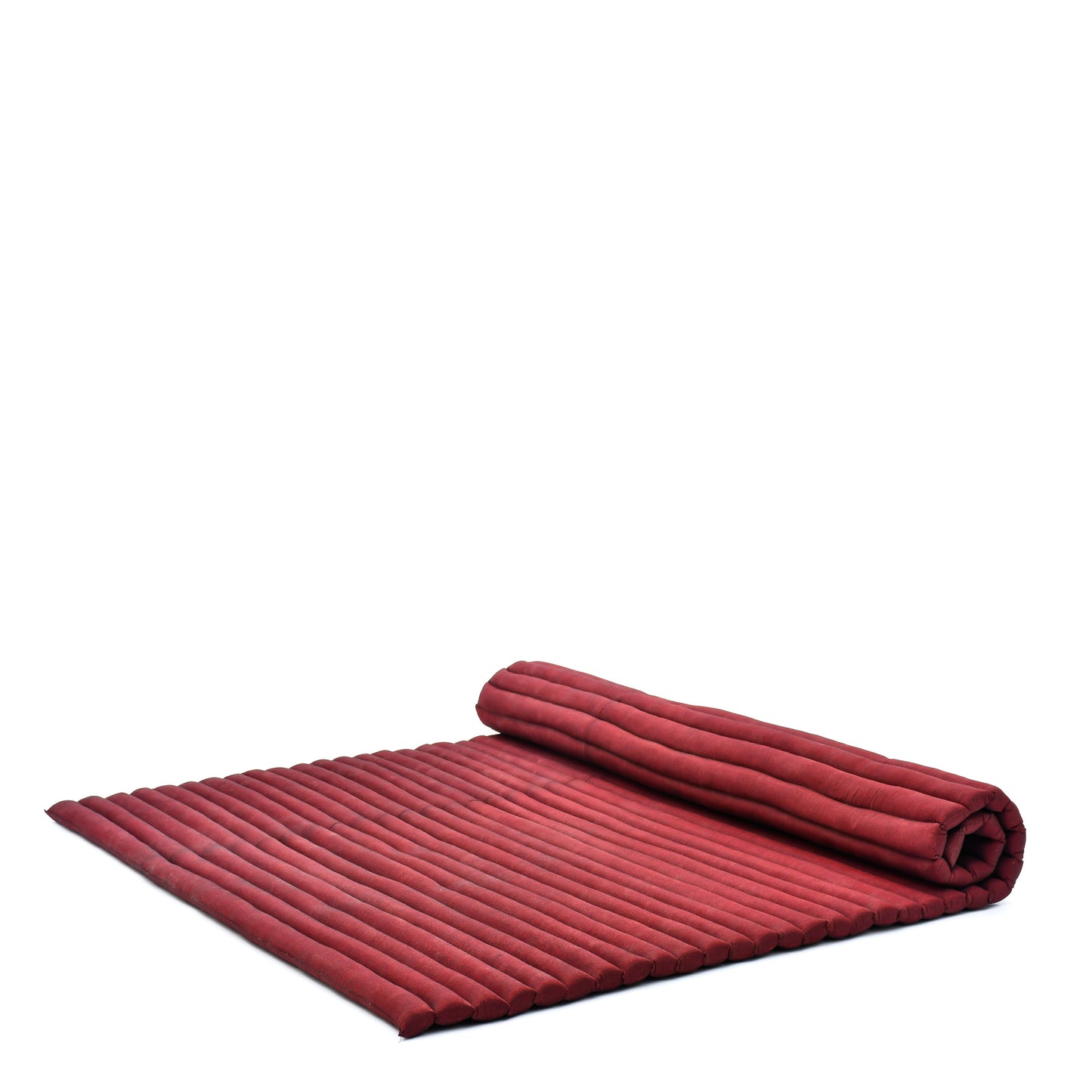Kapok Roll-Up Mattress – Foldable Sleeping & Relax Mat with Cotton Cover for Home & Outdoor Use, Cl24 - Red, XL: 75x57