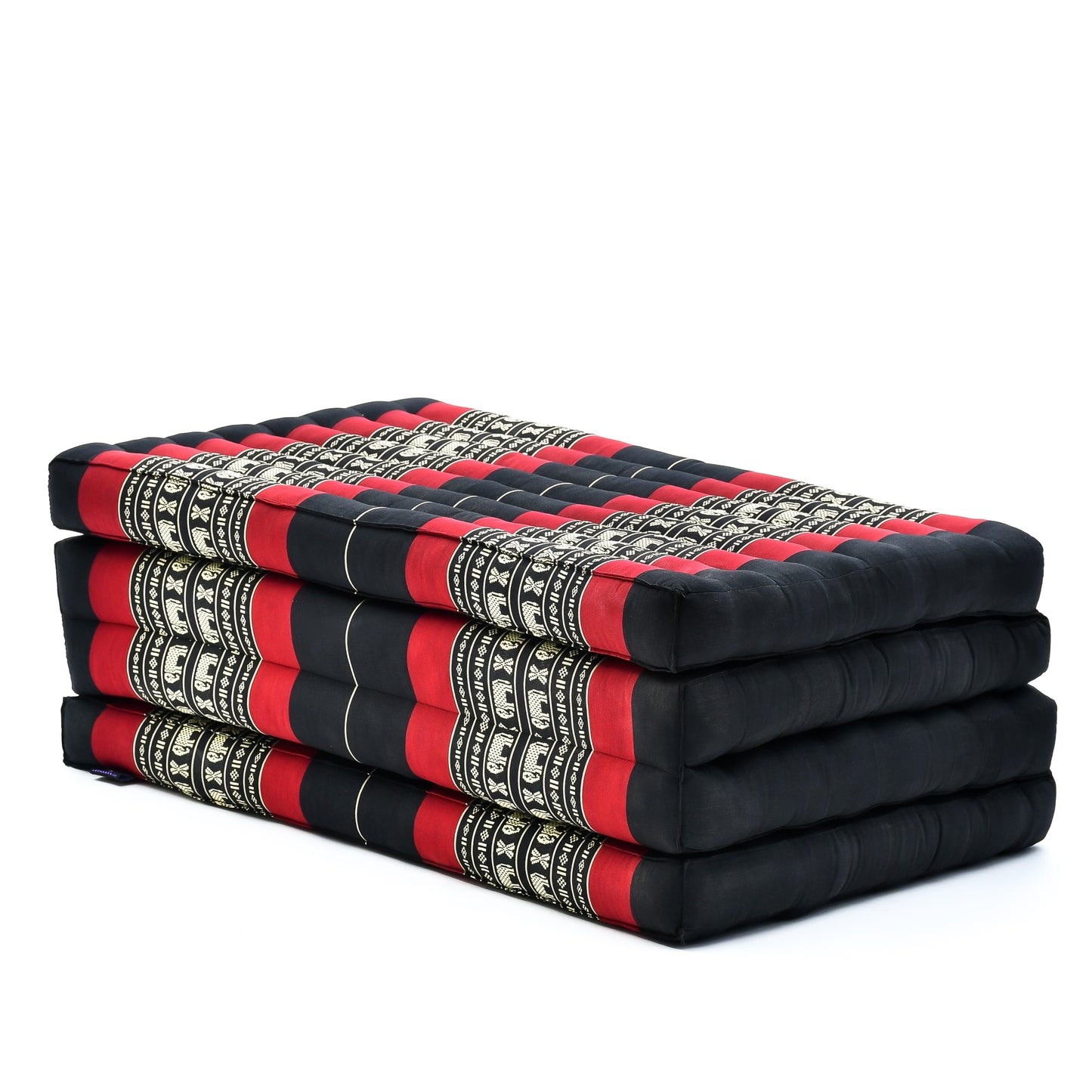 Kapok Folding Mattress – Thick Cotton Padded Guest Bed for Home, Sleeping & Mindfulness Corner, Sf13 - Red, Black, M: 79x28