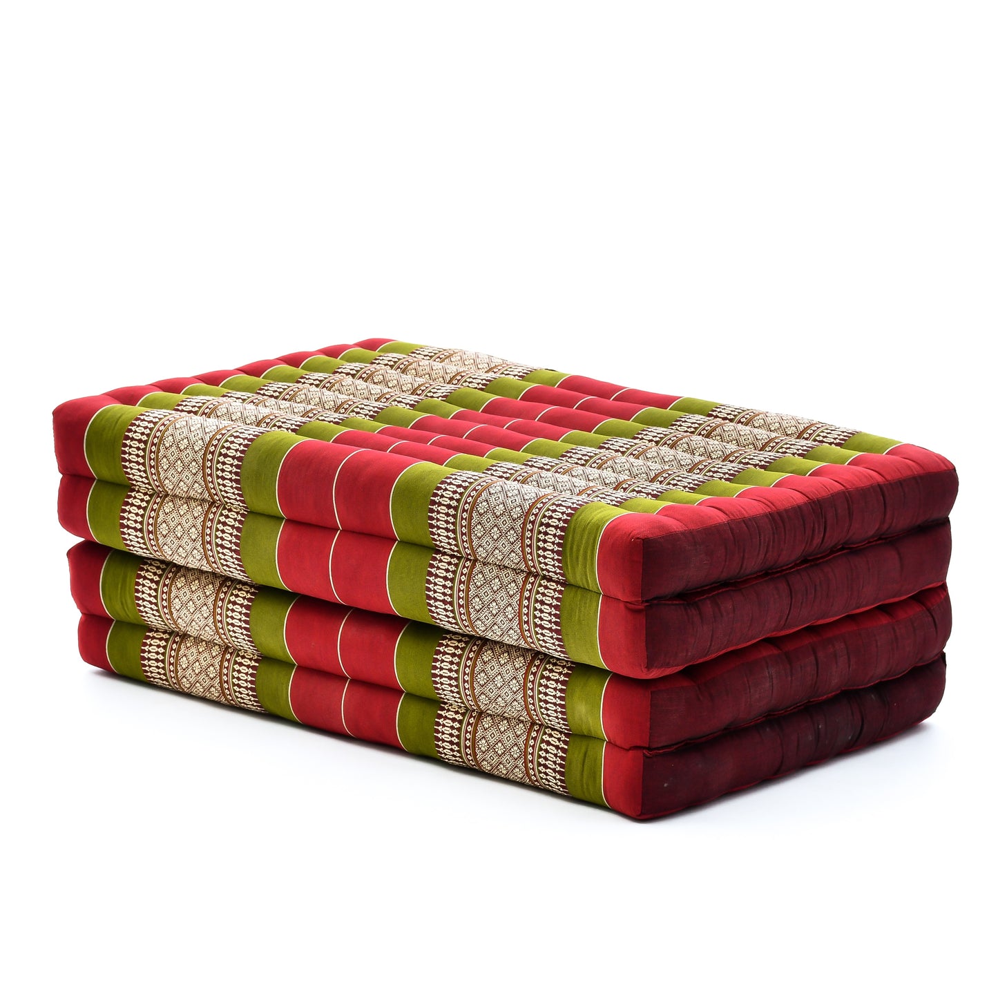 Kapok Folding Mattress – Thick Cotton Padded Guest Bed for Home, Sleeping & Mindfulness Corner, Sf11 - Red, Green, M: 79x28