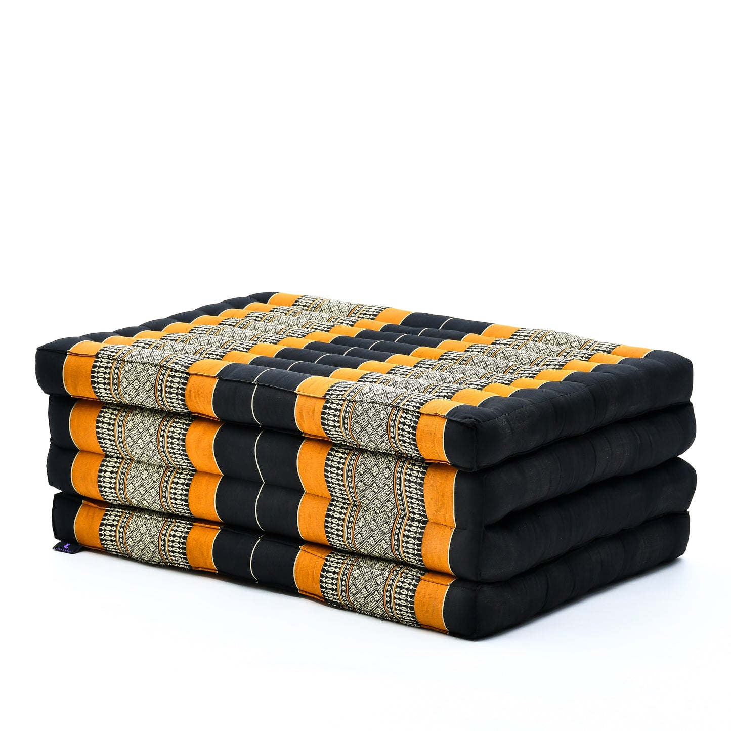 Kapok Folding Mattress – Thick Cotton Padded Guest Bed for Home, Sleeping & Mindfulness Corner, Sf03 - Black, Orange, M: 79x28