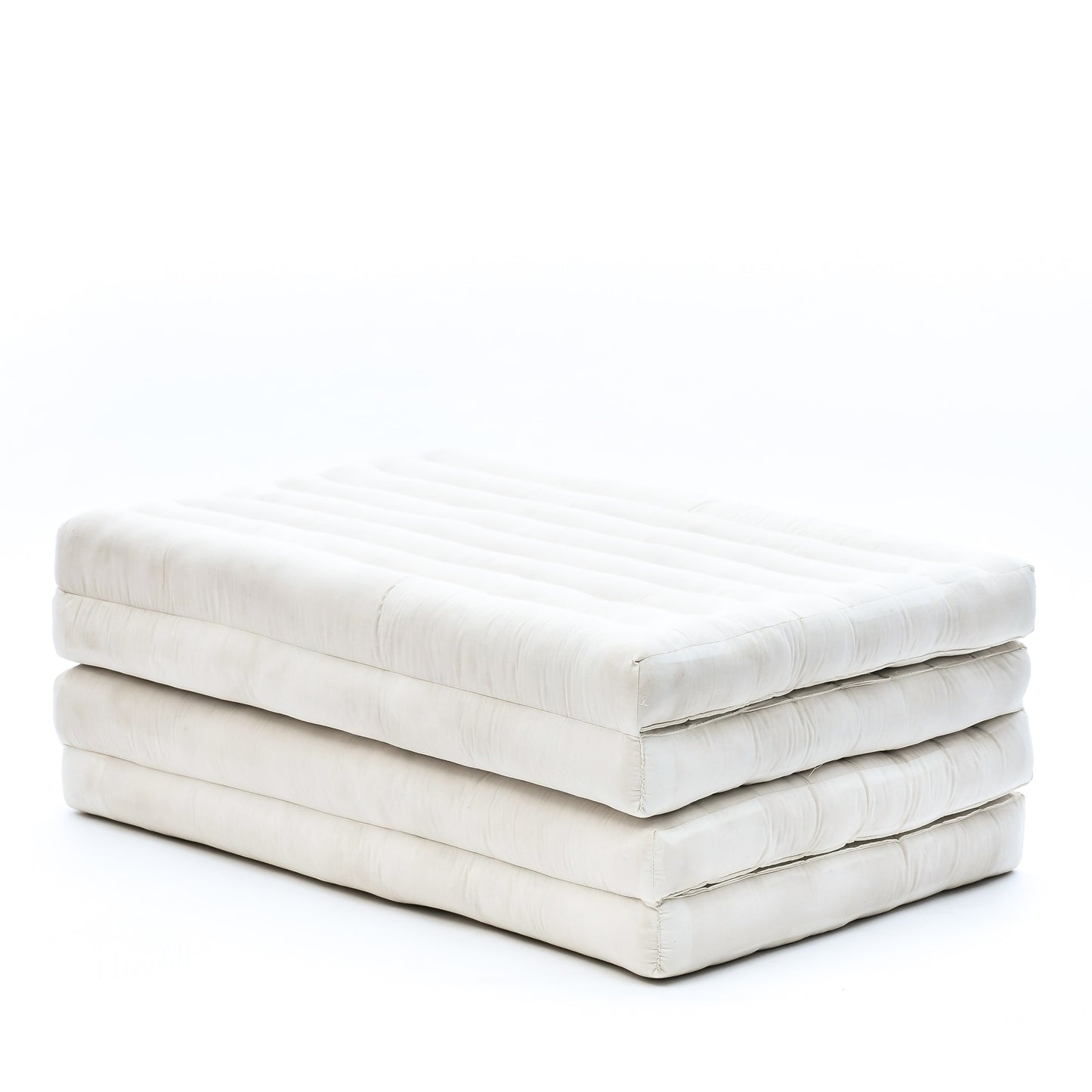 Kapok Folding Mattress – Thick Cotton Padded Guest Bed for Home, Sleeping & Mindfulness Corner, Cl01 - Ecru, M: 79x28