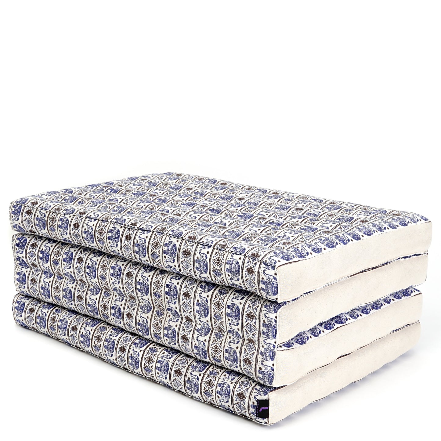 Kapok Folding Mattress – Thick Cotton Padded Guest Bed for Home, Sleeping & Mindfulness Corner, El1 - Blue, M: 79x28