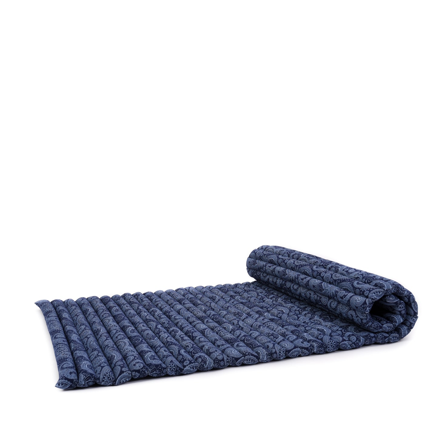 Kapok Roll-Up Mattress – Foldable Sleeping & Relax Mat with Cotton Cover for Home & Outdoor Use, Cbt1 - Blue, M: 75x28