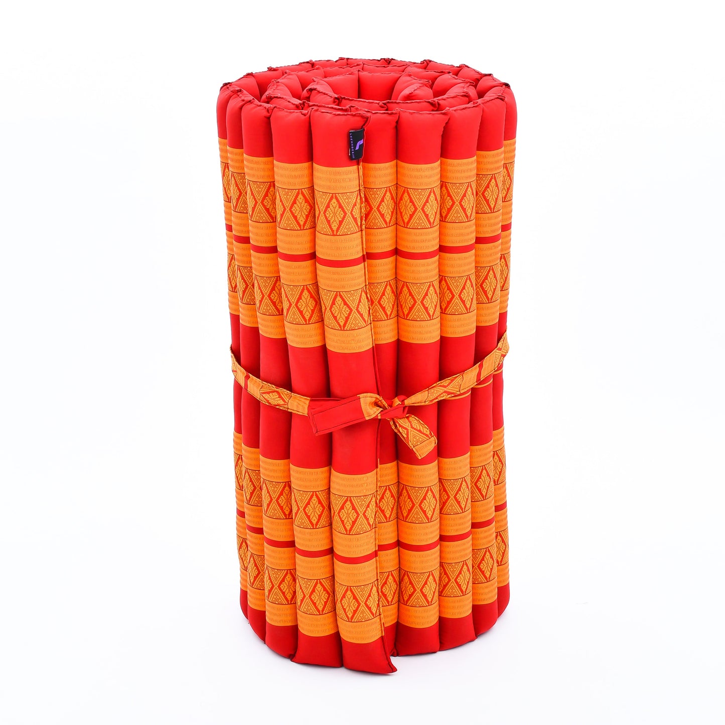 Kapok Roll-Up Mattress – Foldable Sleeping & Relax Mat with Cotton Cover for Home & Outdoor Use, Sf02 - Orange, M: 75x28