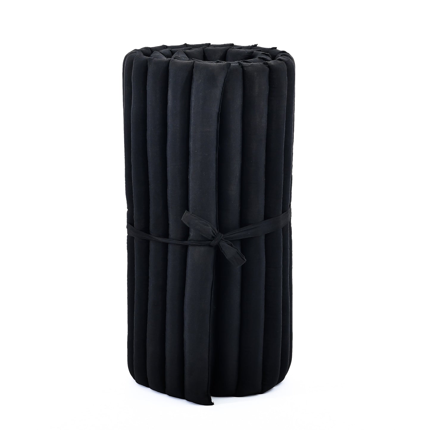 Kapok Roll-Up Mattress – Foldable Sleeping & Relax Mat with Cotton Cover for Home & Outdoor Use, Cl02 - Black, M: 75x28