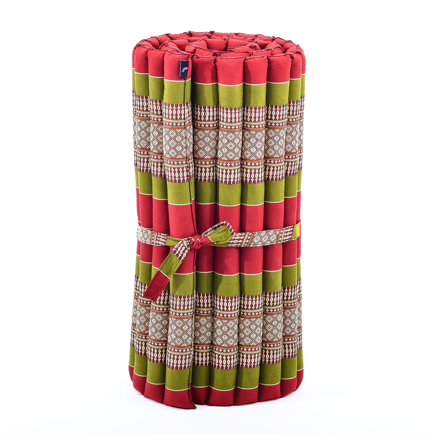 Kapok Roll-Up Mattress – Foldable Sleeping & Relax Mat with Cotton Cover for Home & Outdoor Use, Sf11 - Red, Green, M: 75x28