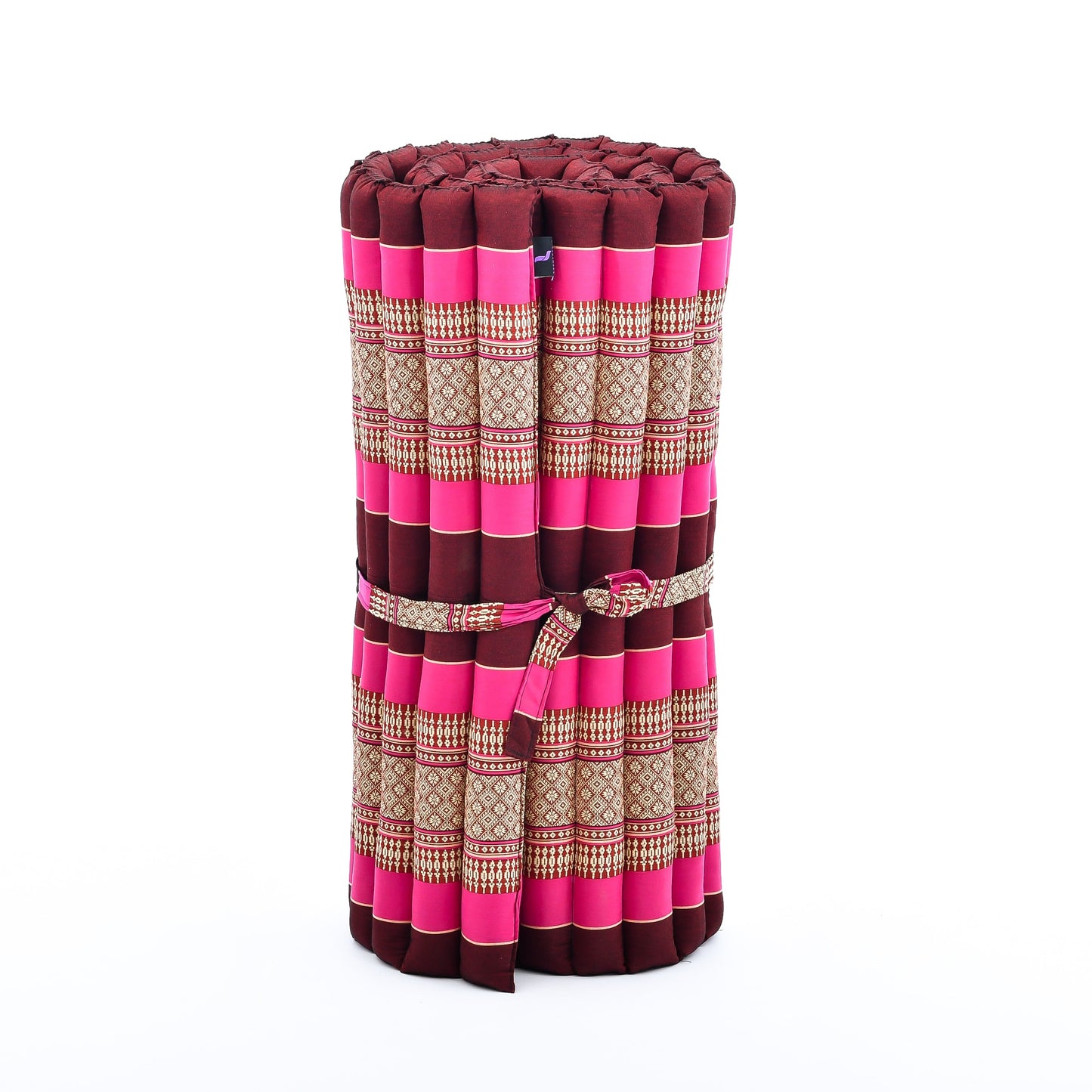 Kapok Roll-Up Mattress – Foldable Sleeping & Relax Mat with Cotton Cover for Home & Outdoor Use, Sf29 - Auburn, Pink, M: 75x28