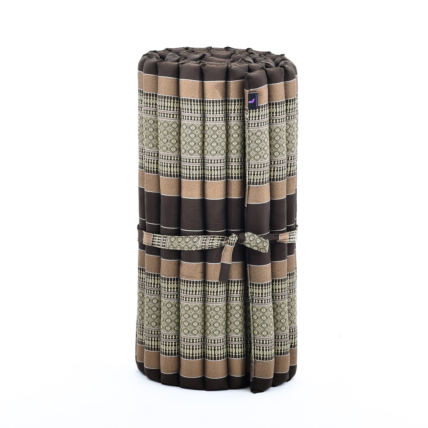 Kapok Roll-Up Mattress – Foldable Sleeping & Relax Mat with Cotton Cover for Home & Outdoor Use, Sf10 - Brown, M: 75x28