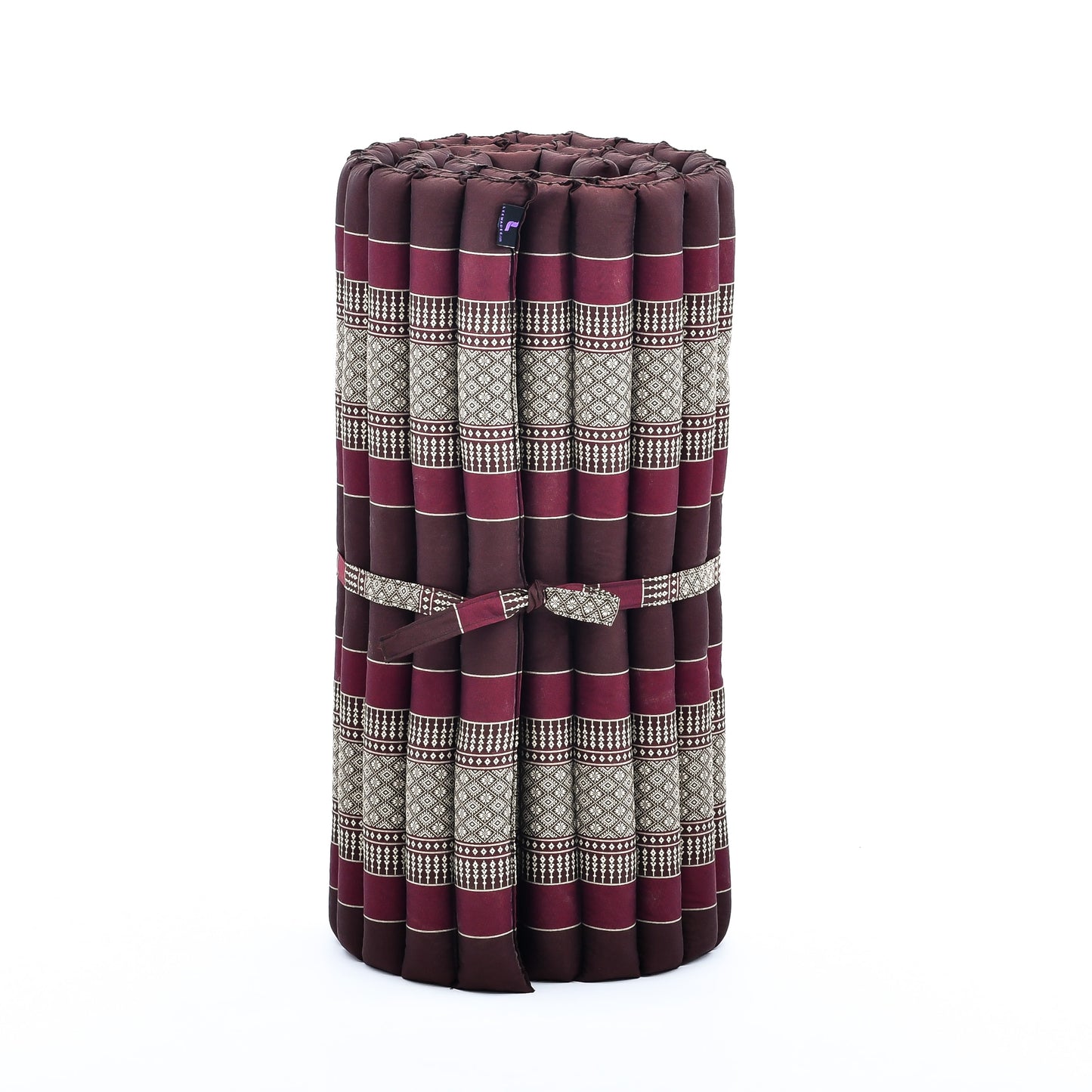 Kapok Roll-Up Mattress – Foldable Sleeping & Relax Mat with Cotton Cover for Home & Outdoor Use, Sf19 - Red, Brown, M: 75x28