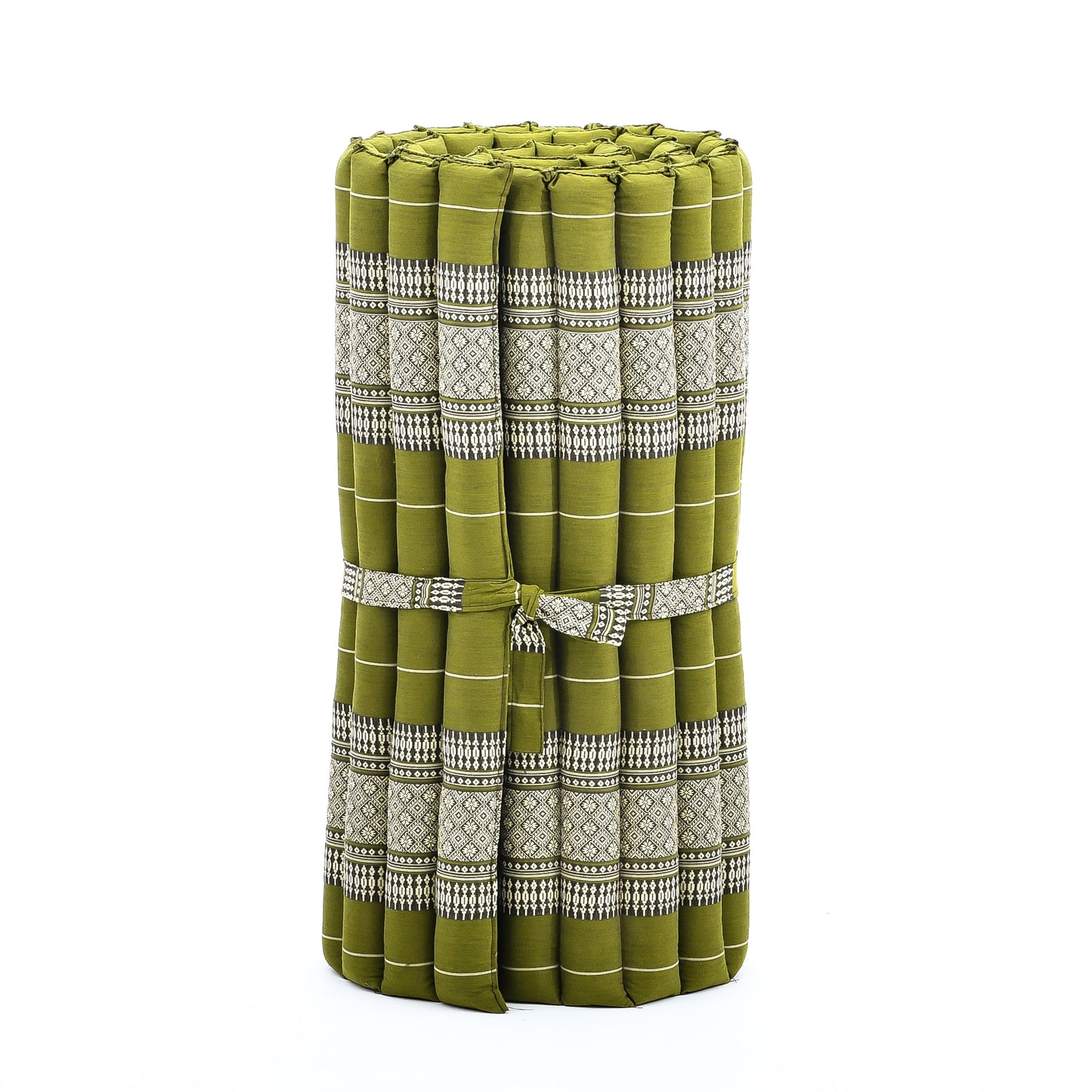 Kapok Roll-Up Mattress – Foldable Sleeping & Relax Mat with Cotton Cover for Home & Outdoor Use, Sf17 - Green, M: 75x28