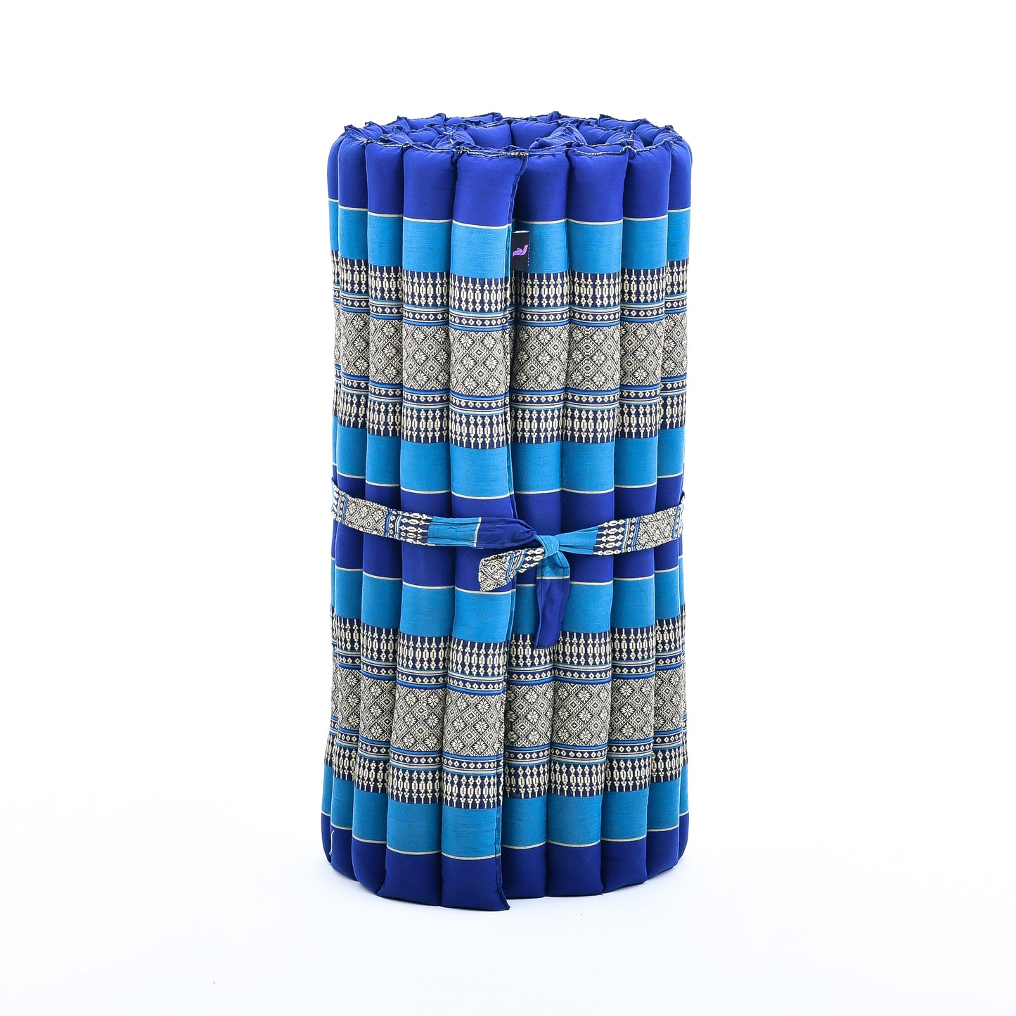 Kapok Roll-Up Mattress – Foldable Sleeping & Relax Mat with Cotton Cover for Home & Outdoor Use, Sf28 - Blue, M: 75x28
