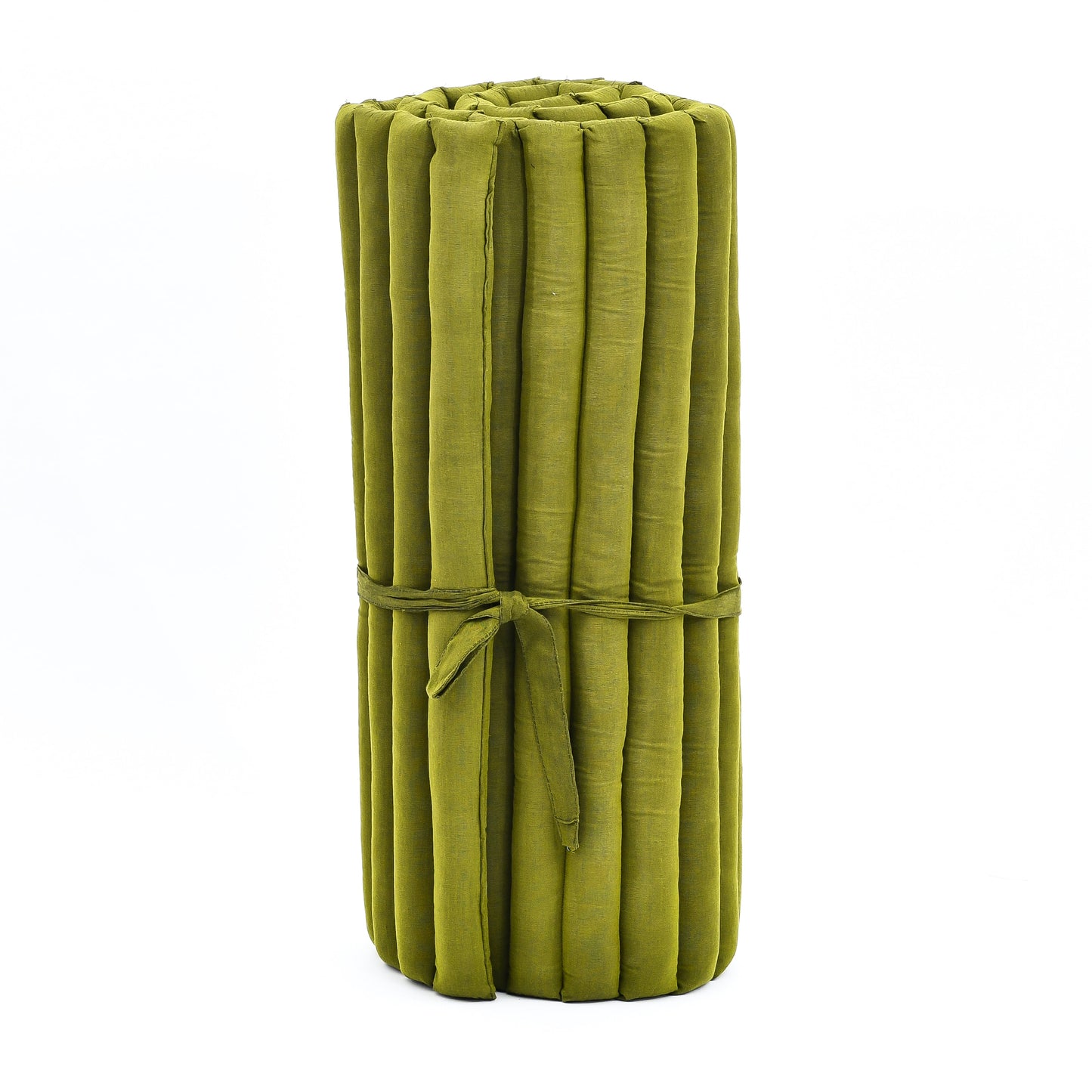 Kapok Roll-Up Mattress – Foldable Sleeping & Relax Mat with Cotton Cover for Home & Outdoor Use, Cl23 - Green, M: 75x28