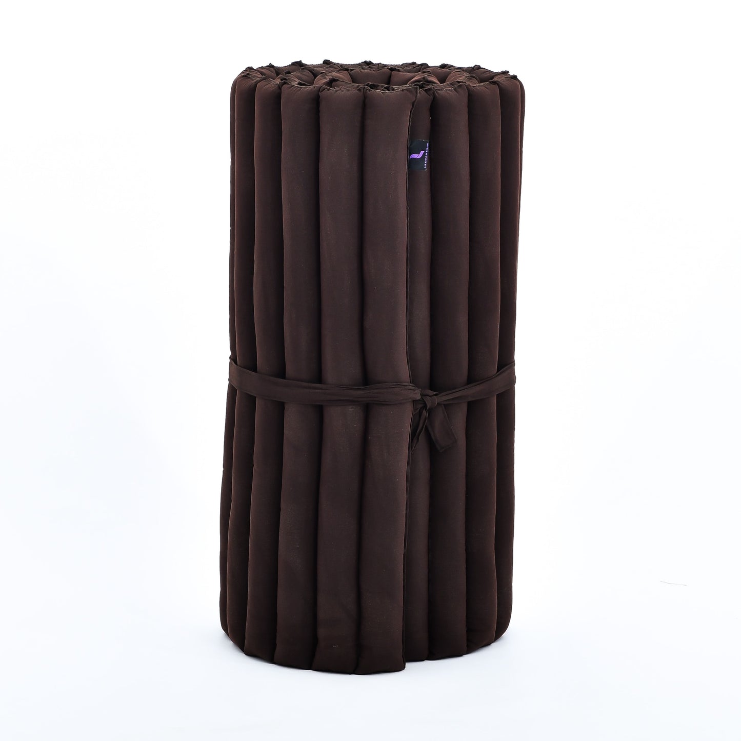 Kapok Roll-Up Mattress – Foldable Sleeping & Relax Mat with Cotton Cover for Home & Outdoor Use, Cl17 - Brown, M: 75x28