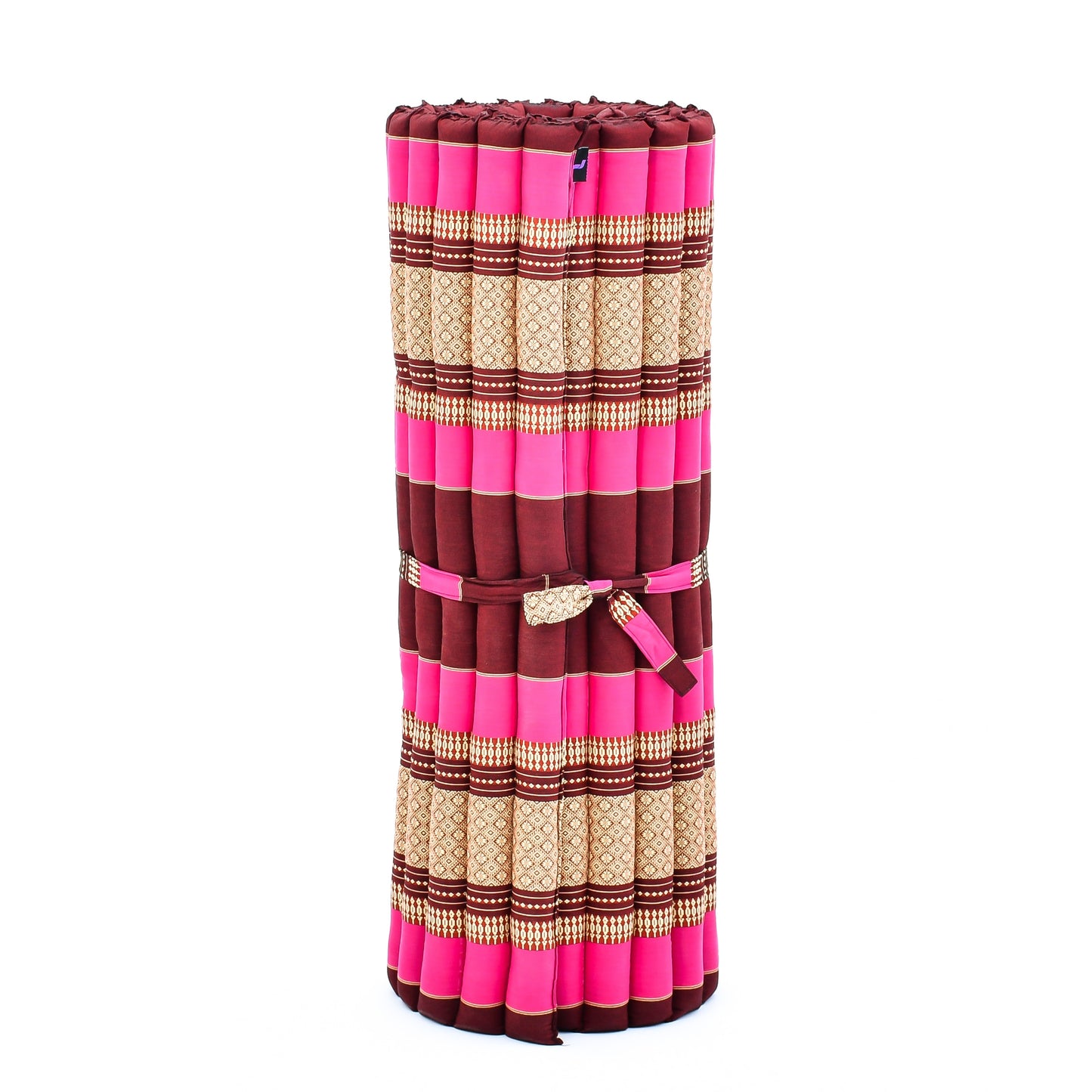 Kapok Roll-Up Mattress – Foldable Sleeping & Relax Mat with Cotton Cover for Home & Outdoor Use, Sf29 - Auburn, Pink, L: 75x39