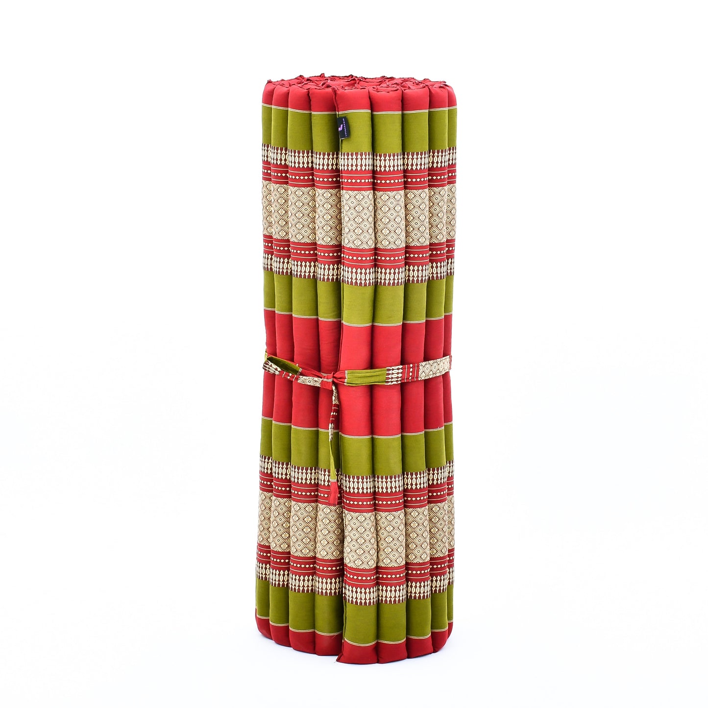 Kapok Roll-Up Mattress – Foldable Sleeping & Relax Mat with Cotton Cover for Home & Outdoor Use, Sf11 - Red, Green, L: 75x39