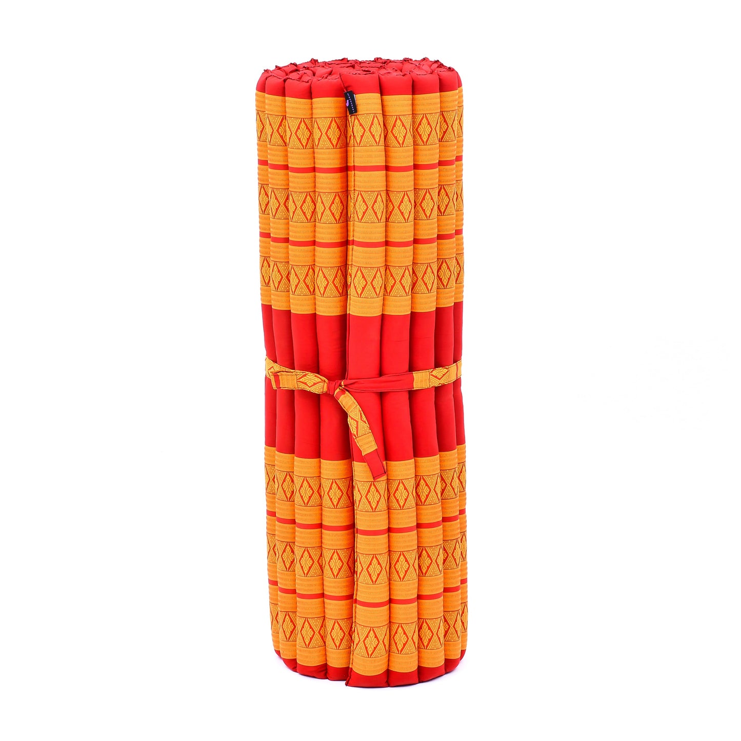 Kapok Roll-Up Mattress – Foldable Sleeping & Relax Mat with Cotton Cover for Home & Outdoor Use, Sf02 - Orange, L: 75x39