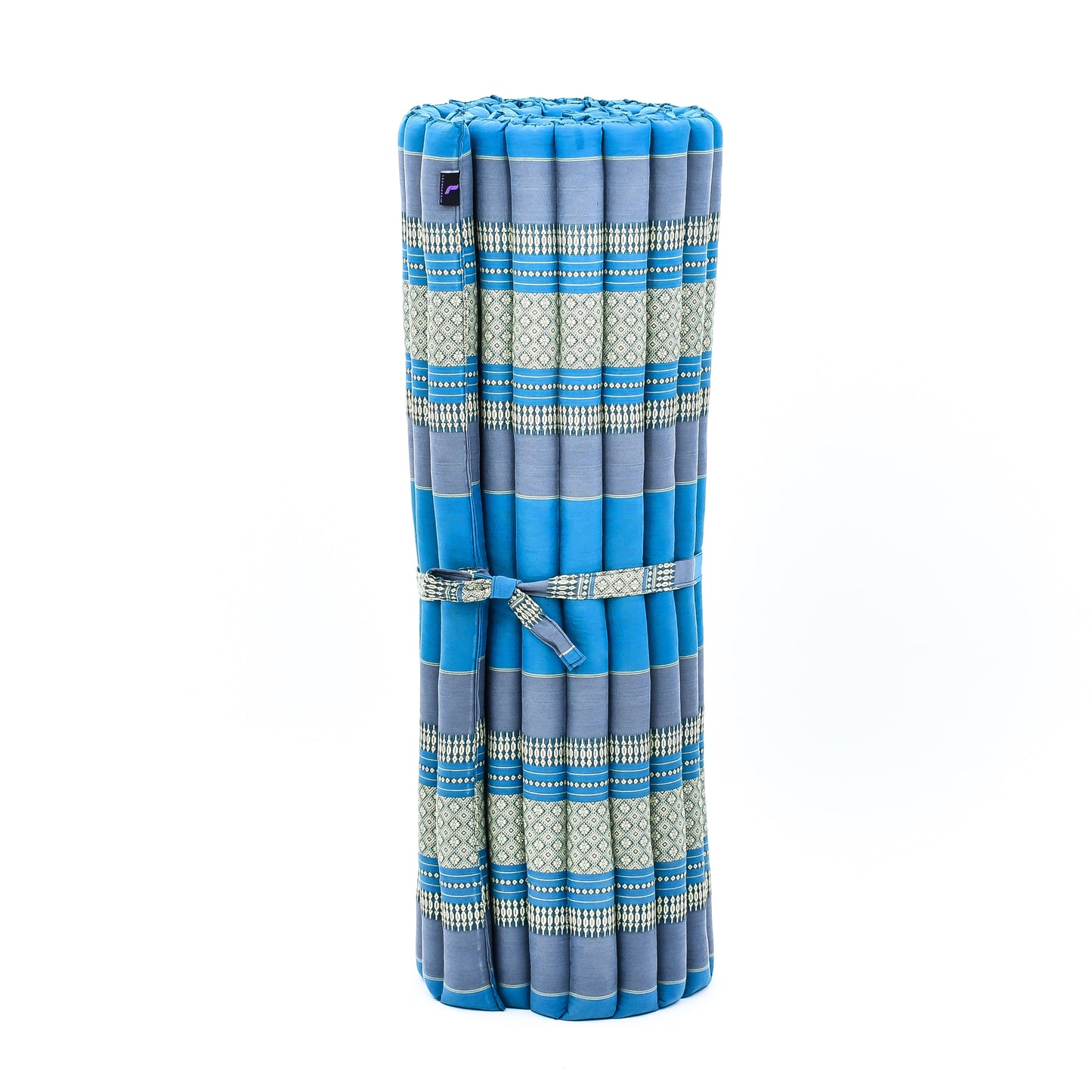 Kapok Roll-Up Mattress – Foldable Sleeping & Relax Mat with Cotton Cover for Home & Outdoor Use, Sf22 - Blue, L: 75x39