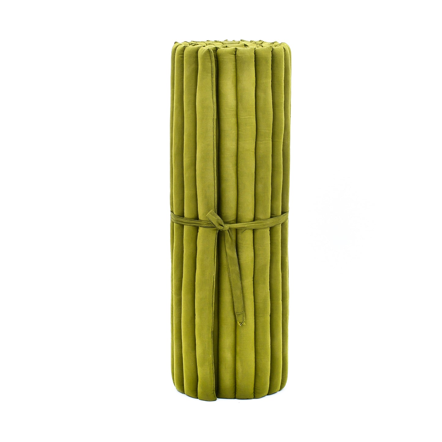 Kapok Roll-Up Mattress – Foldable Sleeping & Relax Mat with Cotton Cover for Home & Outdoor Use, Cl23 - Green, L: 75x39
