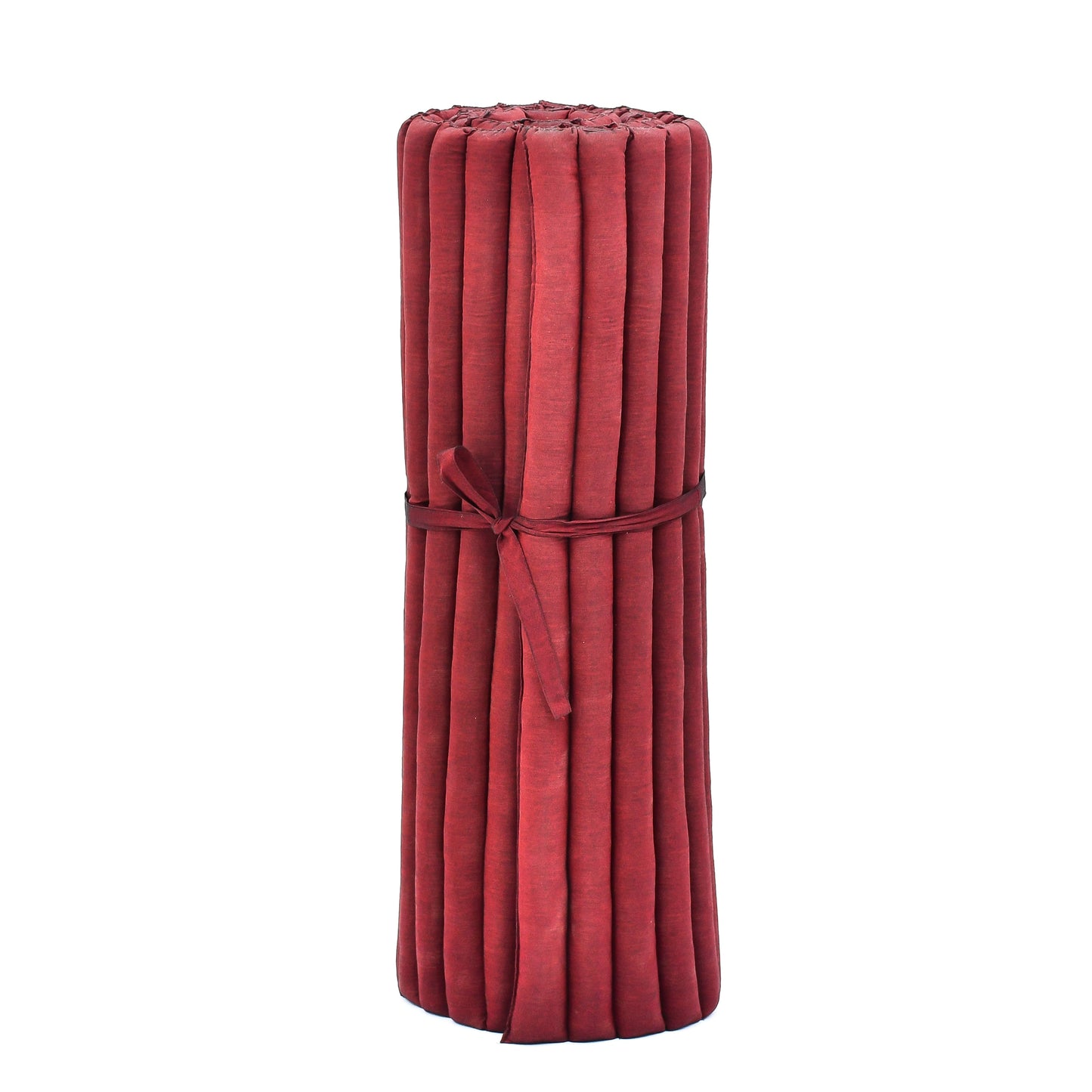 Kapok Roll-Up Mattress – Foldable Sleeping & Relax Mat with Cotton Cover for Home & Outdoor Use, Cl24 - Red, L: 75x39