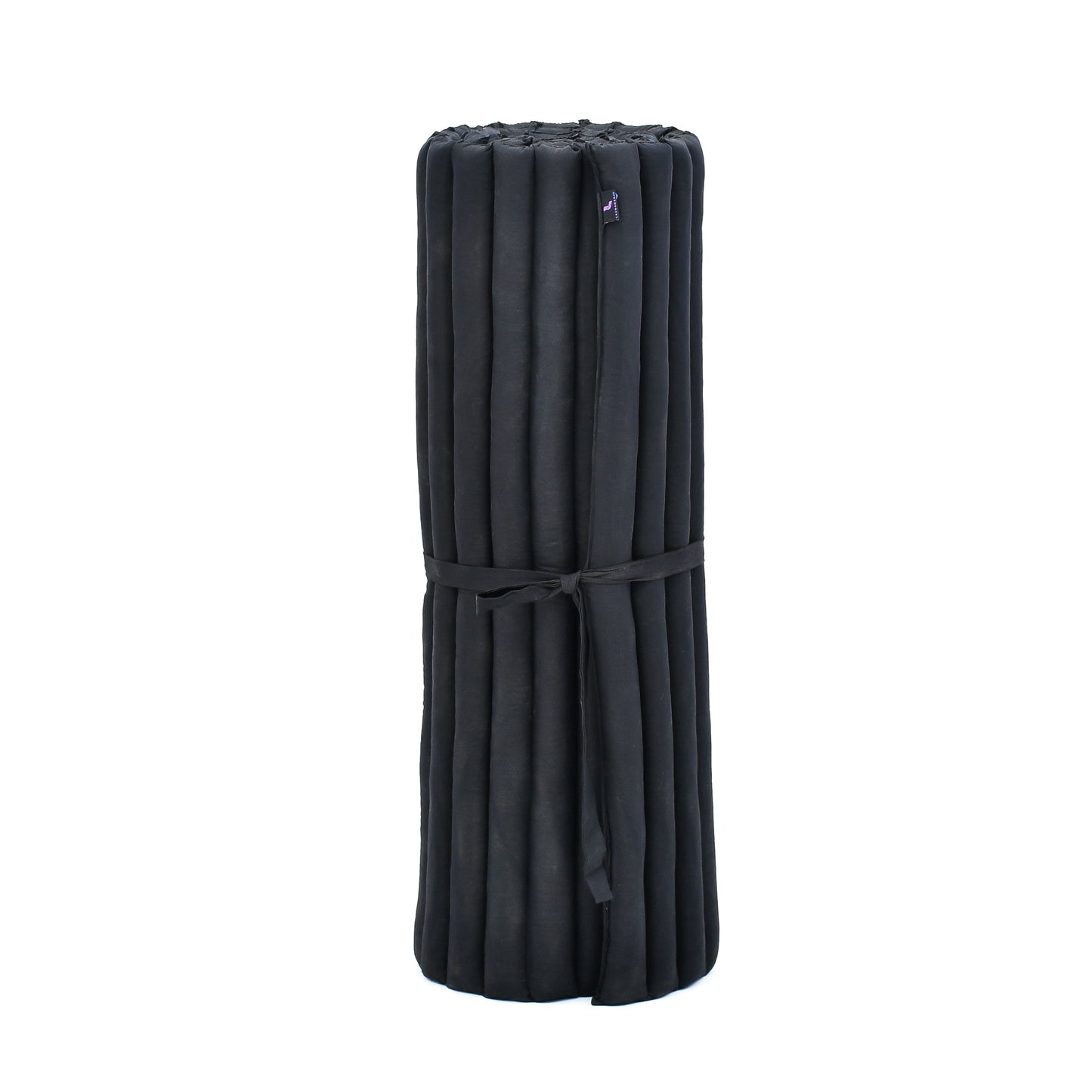 Kapok Roll-Up Mattress – Foldable Sleeping & Relax Mat with Cotton Cover for Home & Outdoor Use, Cl02 - Black, L: 75x39