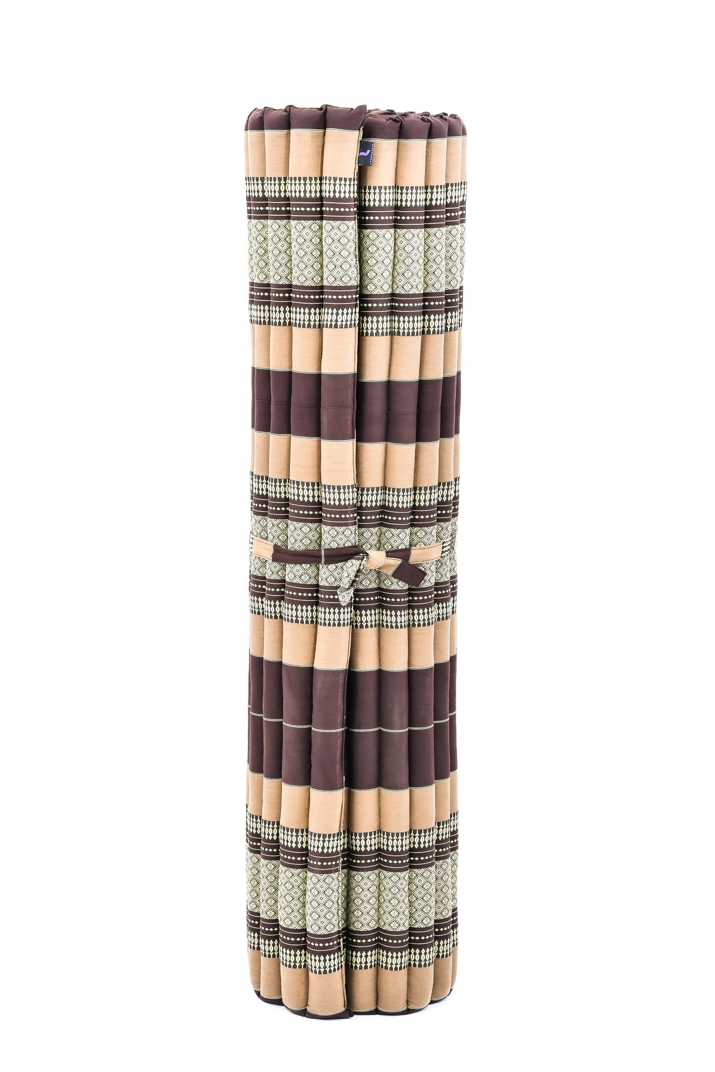 Kapok Roll-Up Mattress – Foldable Sleeping & Relax Mat with Cotton Cover for Home & Outdoor Use, Sf10 - Brown, XL: 75x57